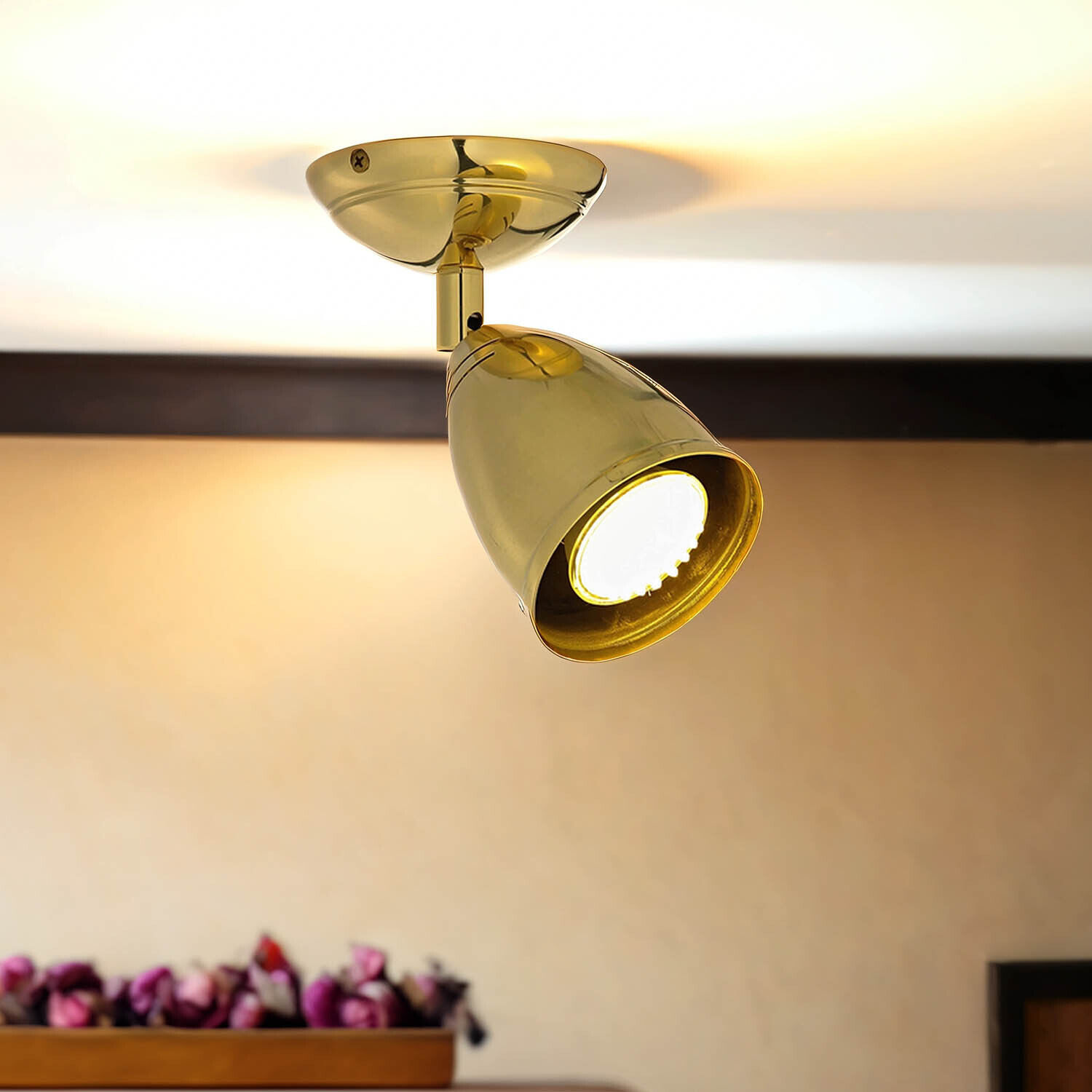 Spot lampe petit laiton massif E27 orientable Beleuchtung, Lampe