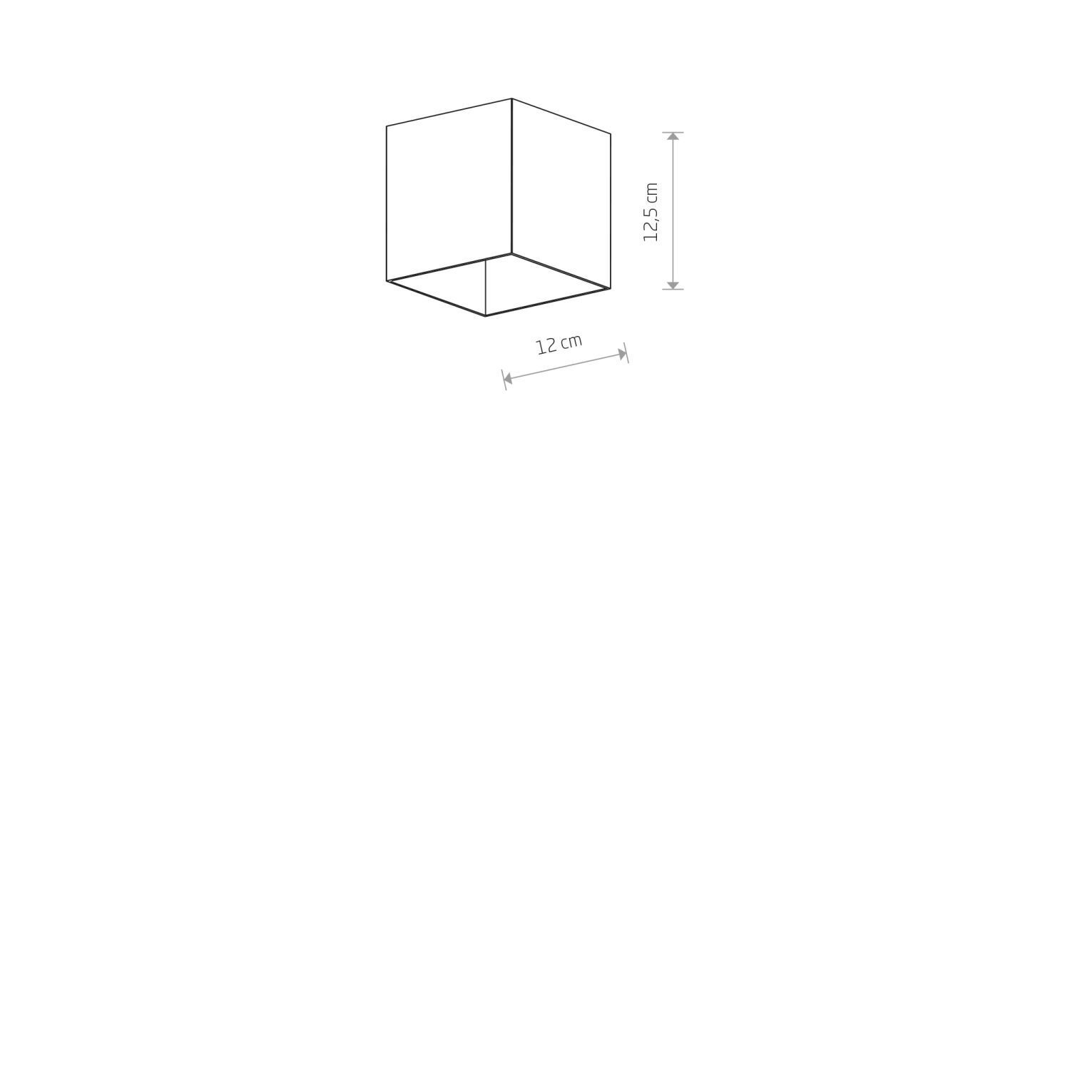 Spot de plafond GU10 L : 12 cm Cube Noir Aluminium WARTA