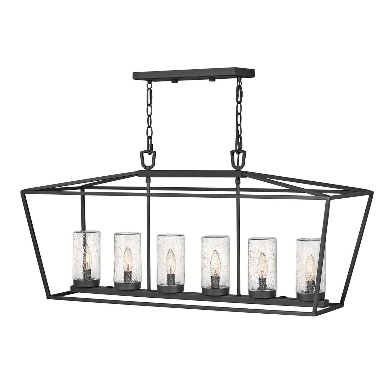 Pendelleuchte außen 101,6 cm lang E14 IP44 Schwarz Vintage Leuchte, Kronleuchter, Lampe