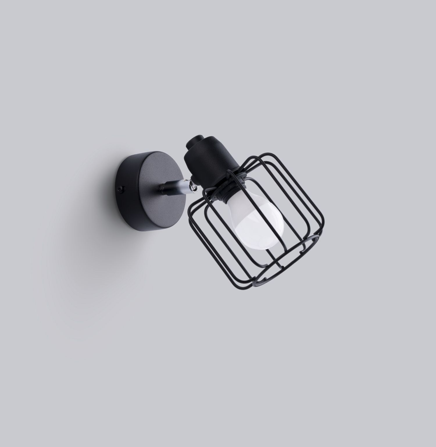 Wandlampe Schwarz schwenkbar klein Retro E14