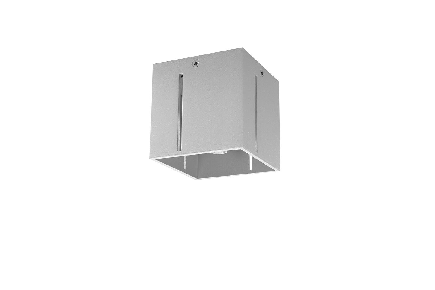 Plafonnier Gris carré Cube L:10cm G9