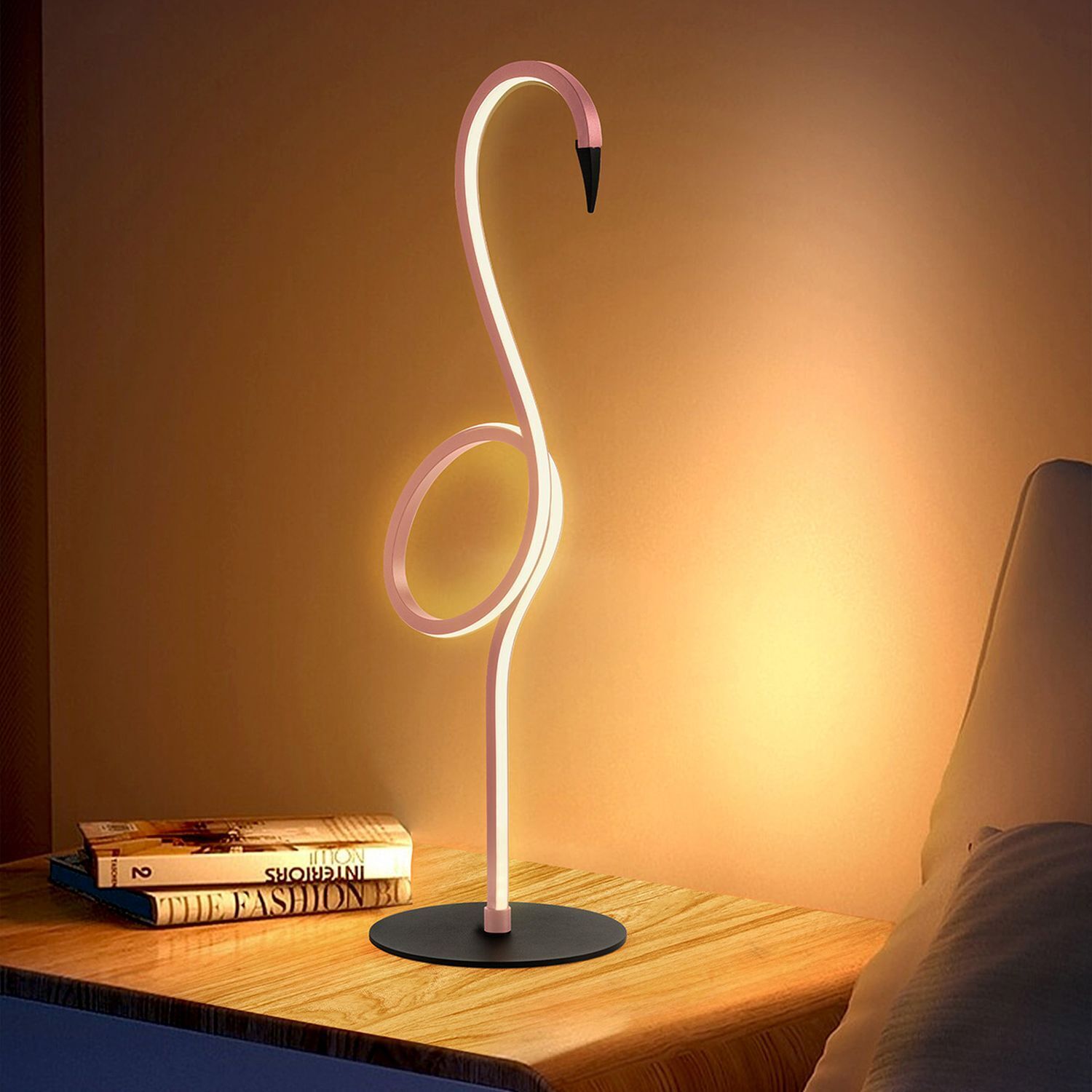 Lampe de table LED Flamingo 3000 K métal hauteur 50 cm rose Lampe, Buch, Veröffentlichung
