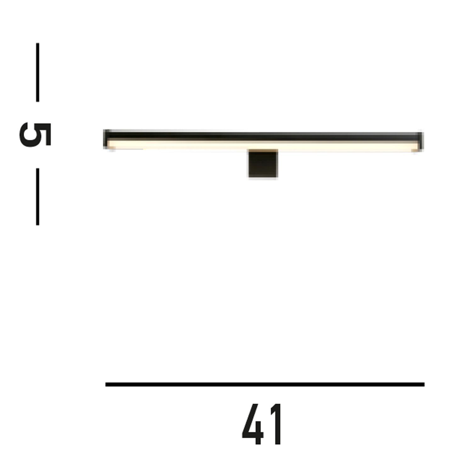 Schwarze LED Spiegelleuchte Aluminium IP44 9 W 3000 K Wandleuchte, Barlamph, Metallarmatur, Lichtleiste, Laufsteglicht