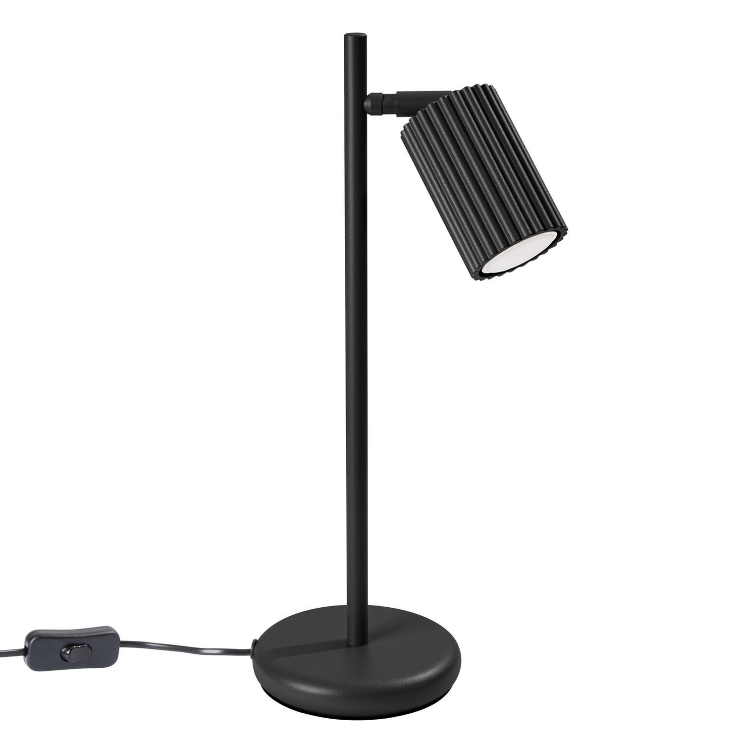 Schreibtischleuchte Schwarz H: 43 cm schwenkbar Aluminium GU10 Lampe, Tischlampe, Elektrisches Gerät, Mikrofon
