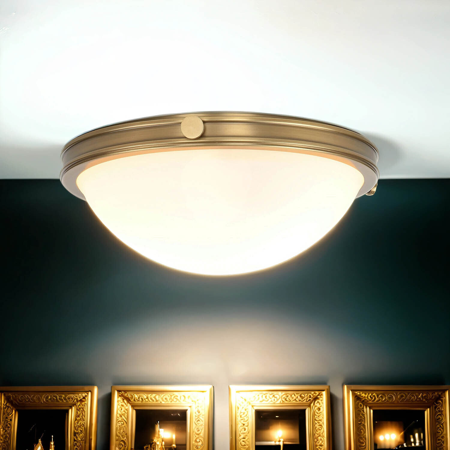 Deckenleuchte für Wohnzimmer in Messing Jugendstil Deckenleuchte, Leuchte