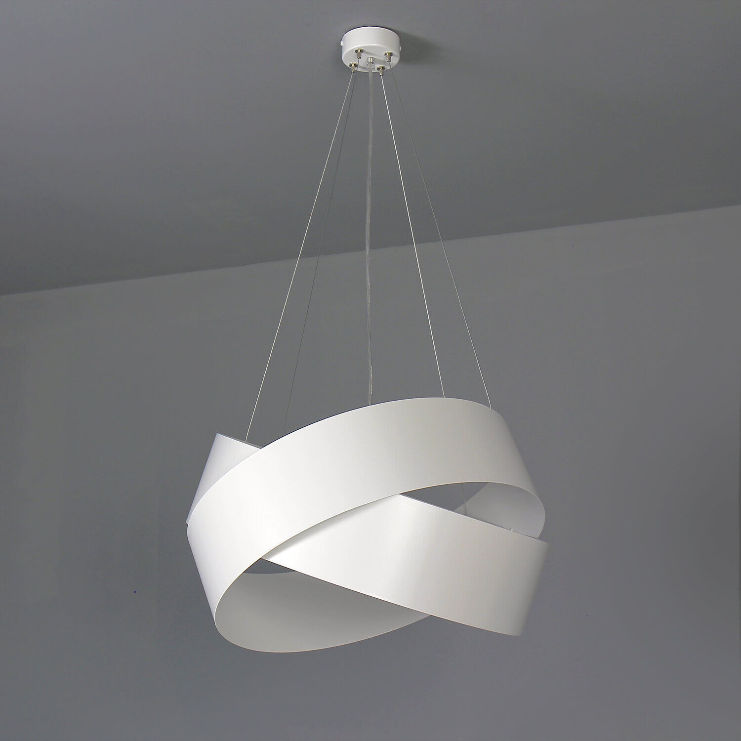 Pendelleuchte Weiß Metall Design höhenverstellbar Lampe, Deckenleuchte, Kronleuchter, Leuchte