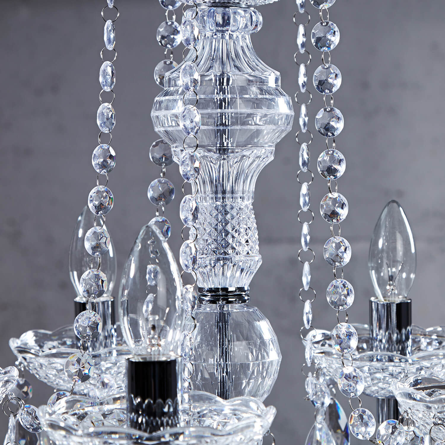 Imposant lustre Classique E14 Leuchter, Lampe, Kristall