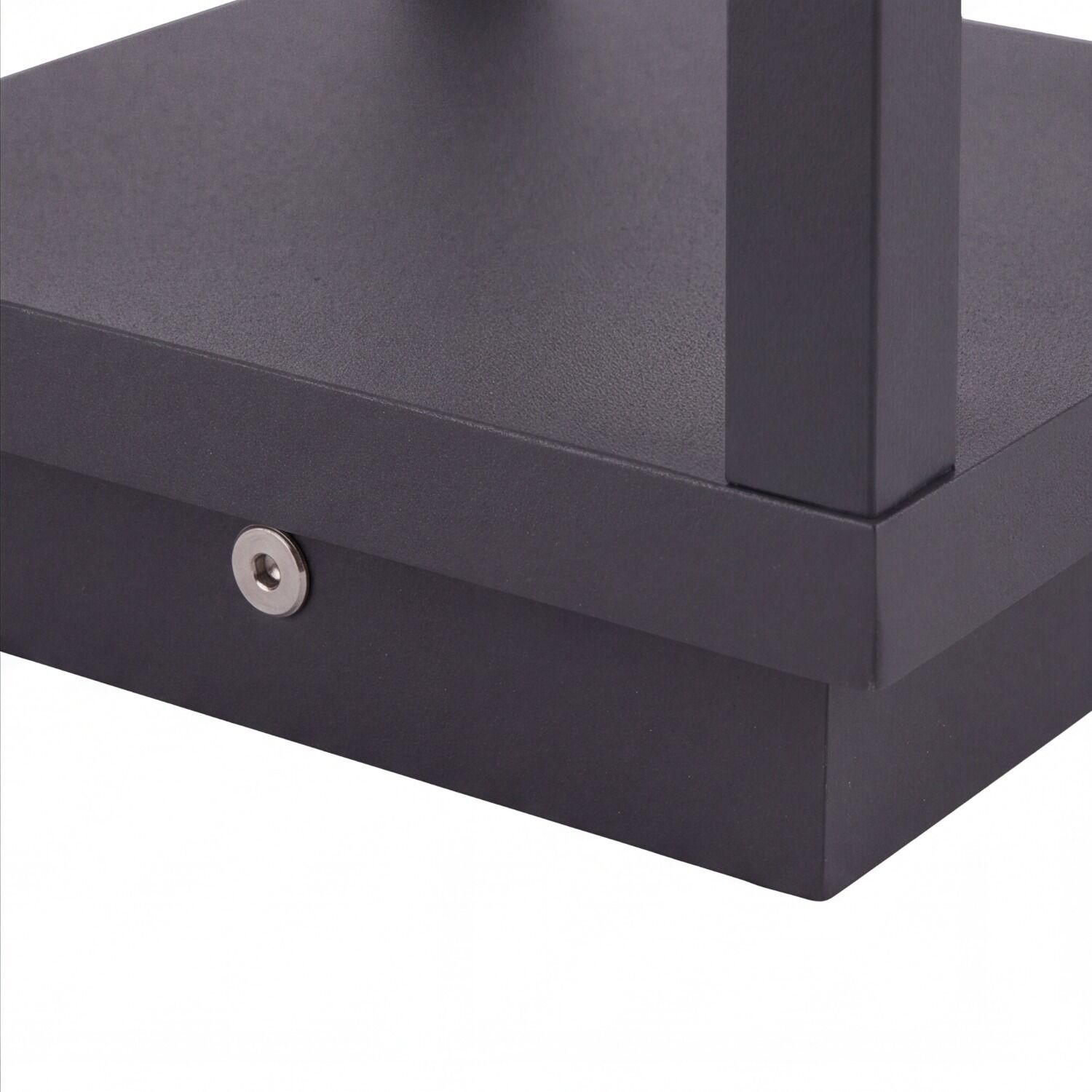 Schreibtischplatte, Metallbeine, Schwarz, Kleinere Schraubverbindung, Montageplatte