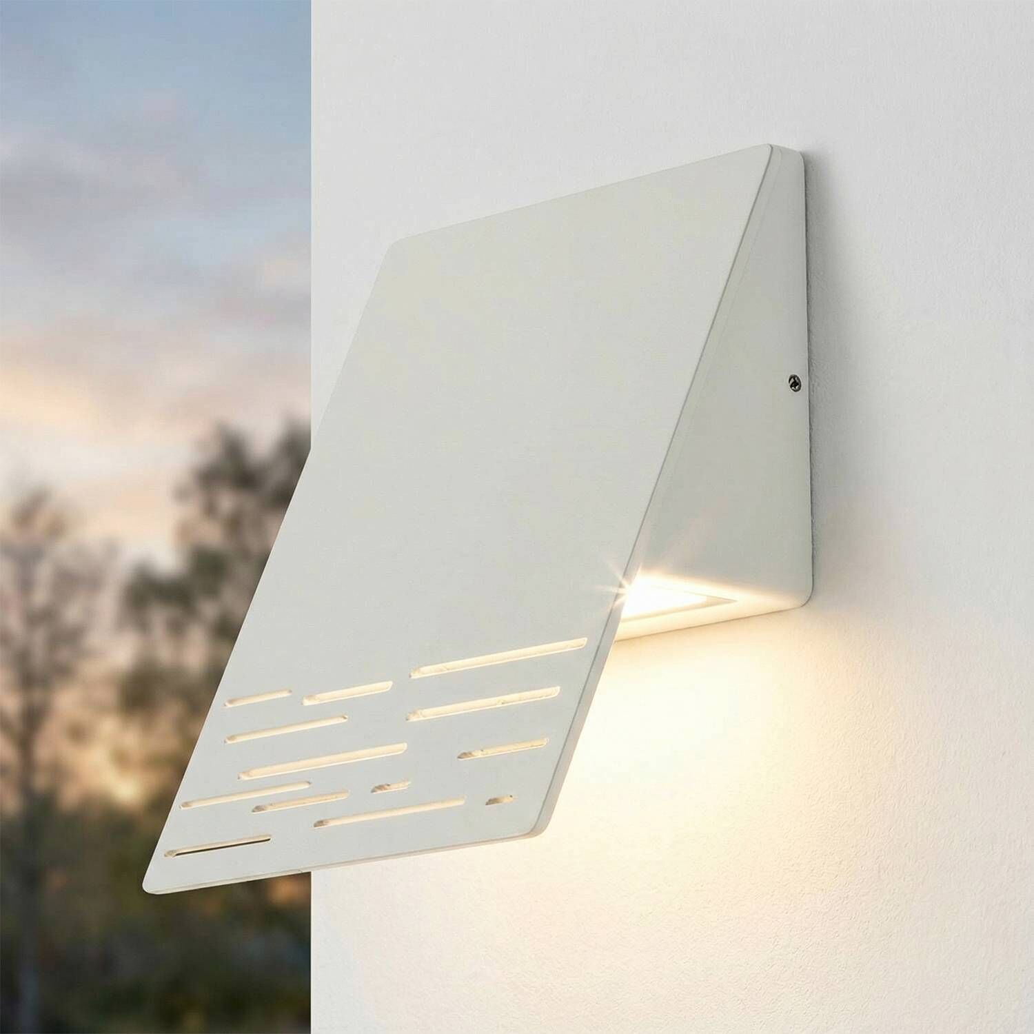 außenleuchte, wandlampe, LED, weiß, schlank