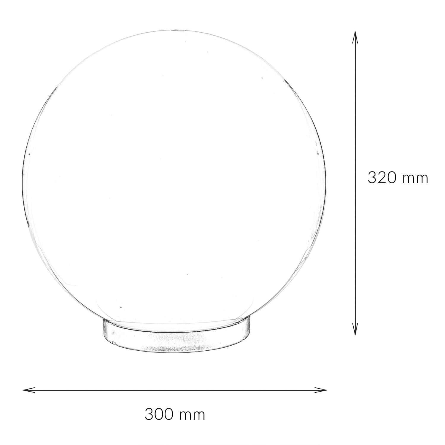 Außen Kugellampe Ø30 cm Weiß IP44 E27