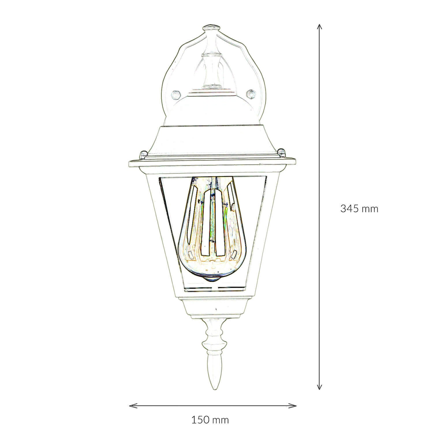 Lanternes rustiques Applique extérieure Applique extérieure E27 TIROL