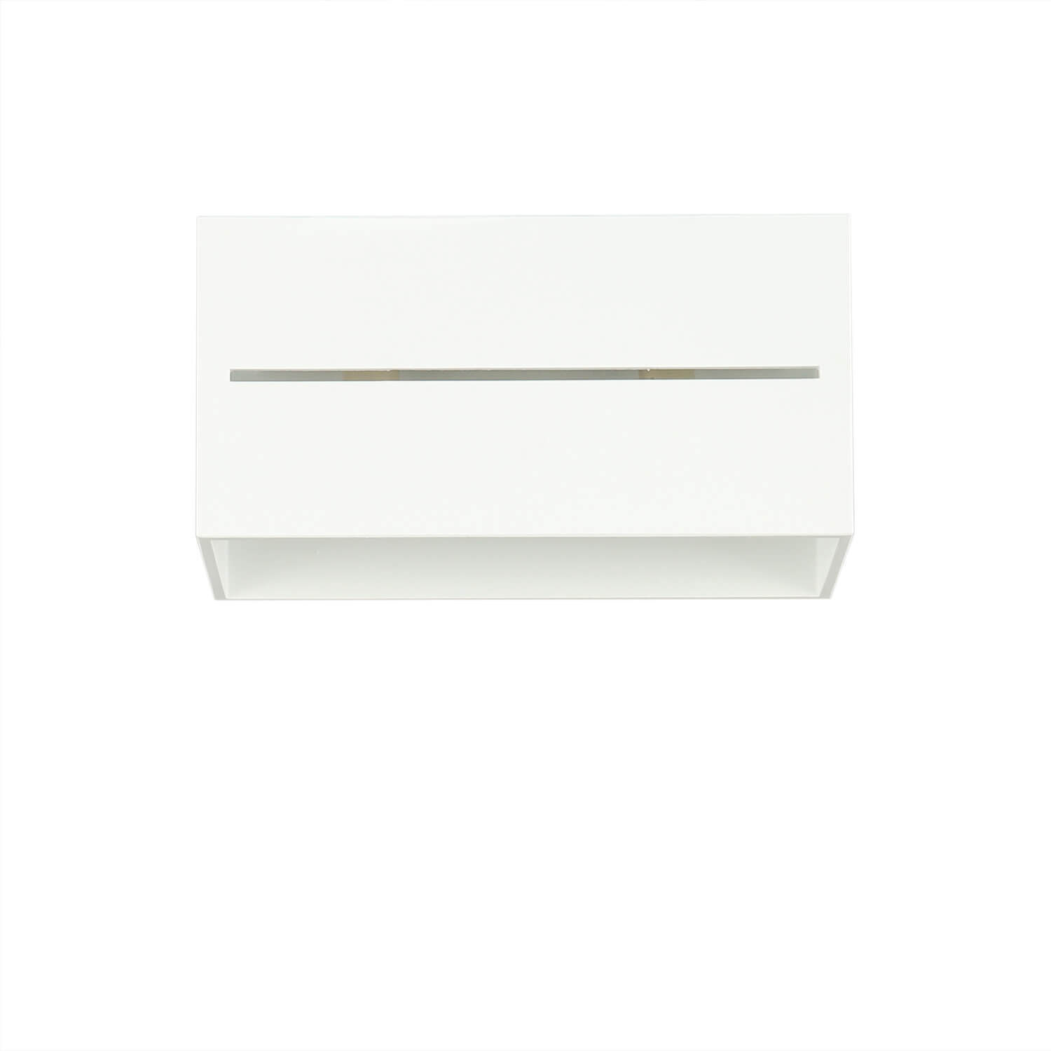 Plafonnier Blanc Aluminium L:20cm Carré Moderne 2x G9