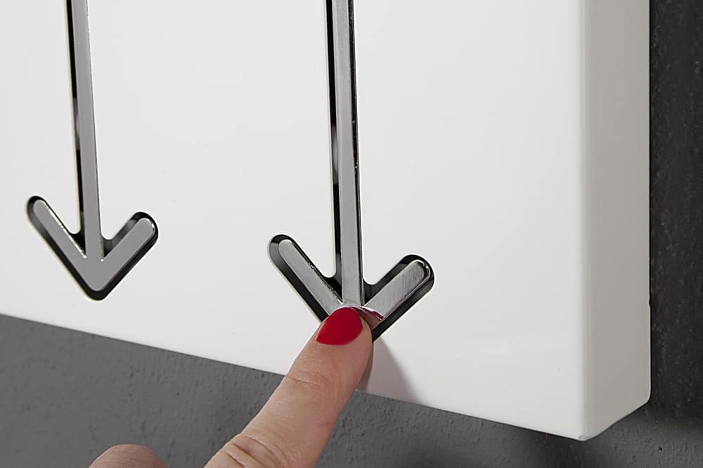 Portemanteau mural en métal 45 cm en blanc