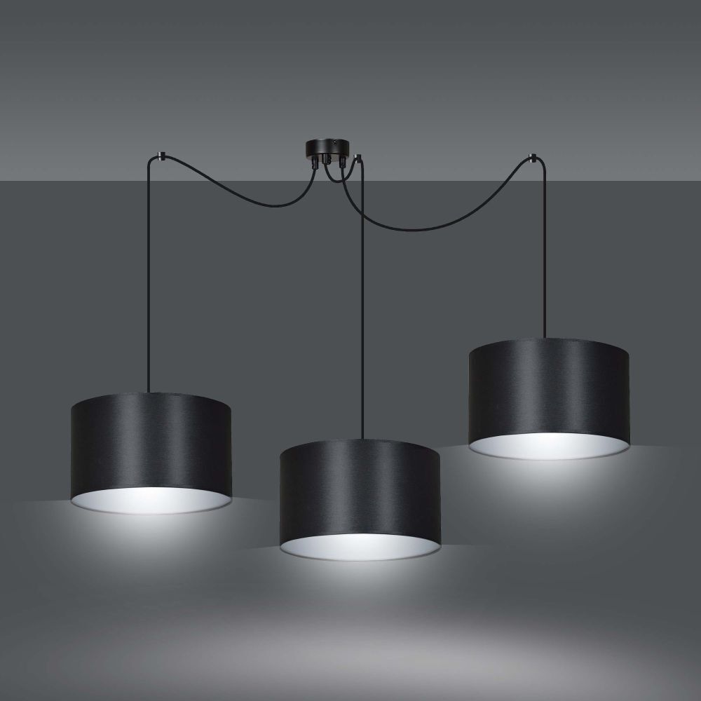 Lampe à suspendre réglable noir argent Lampe à suspendre