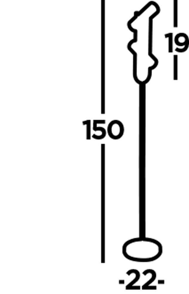 Lampadaire 2 flammes noir GU10 150 cm métal ajustable