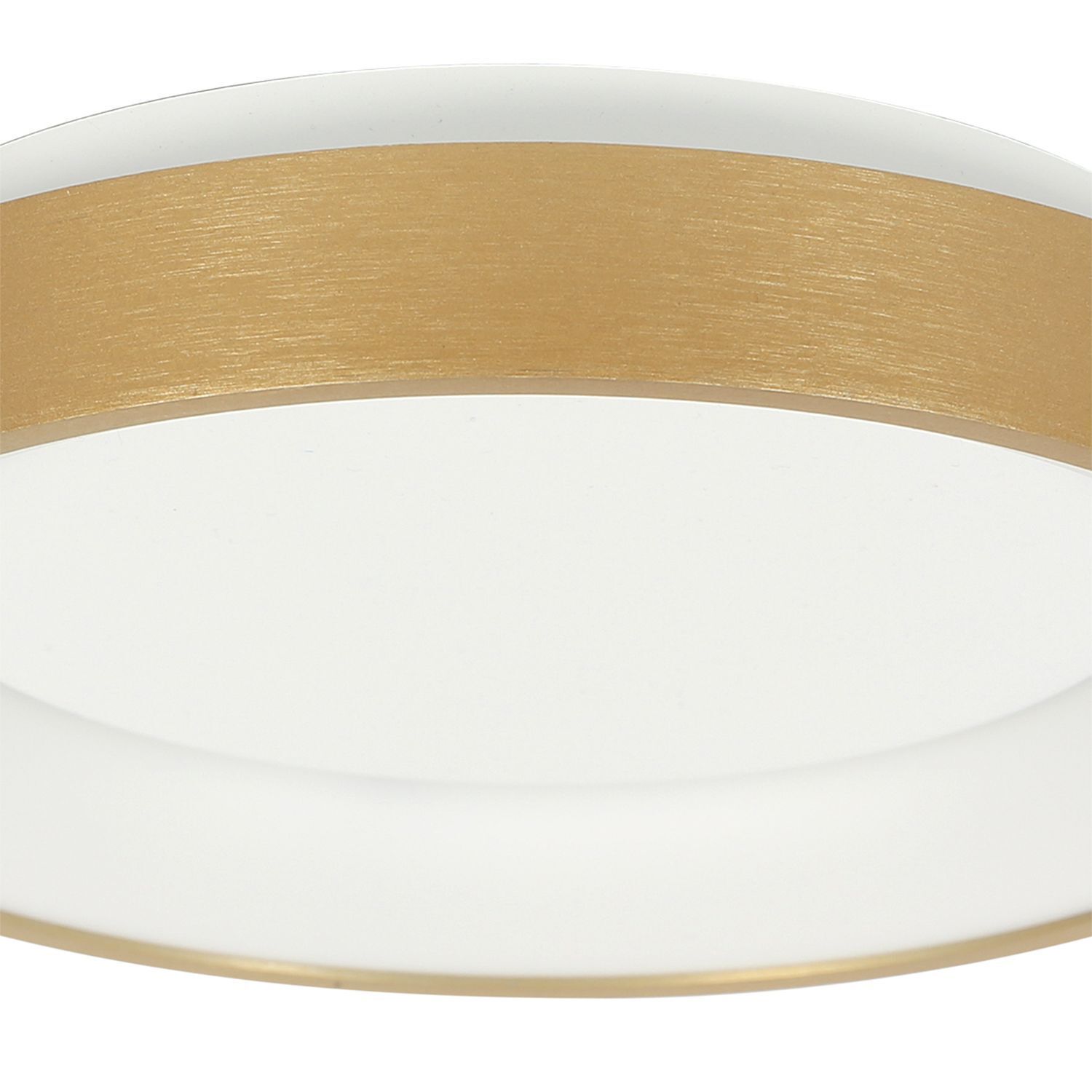 LED Deckenlampe in Gold Weiß Ø28 cm 2700 K wohnlich