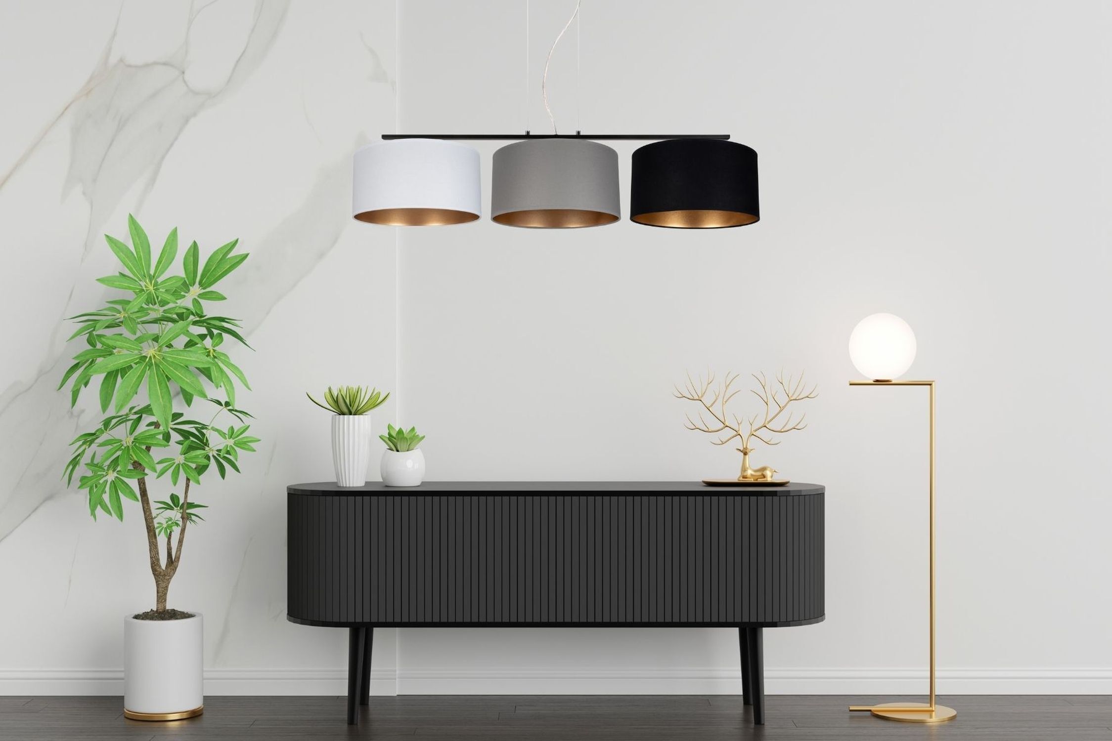 künstlerische lampe, pendelleuchte, weiß grau schwarz, modernes interieur, tischlampe