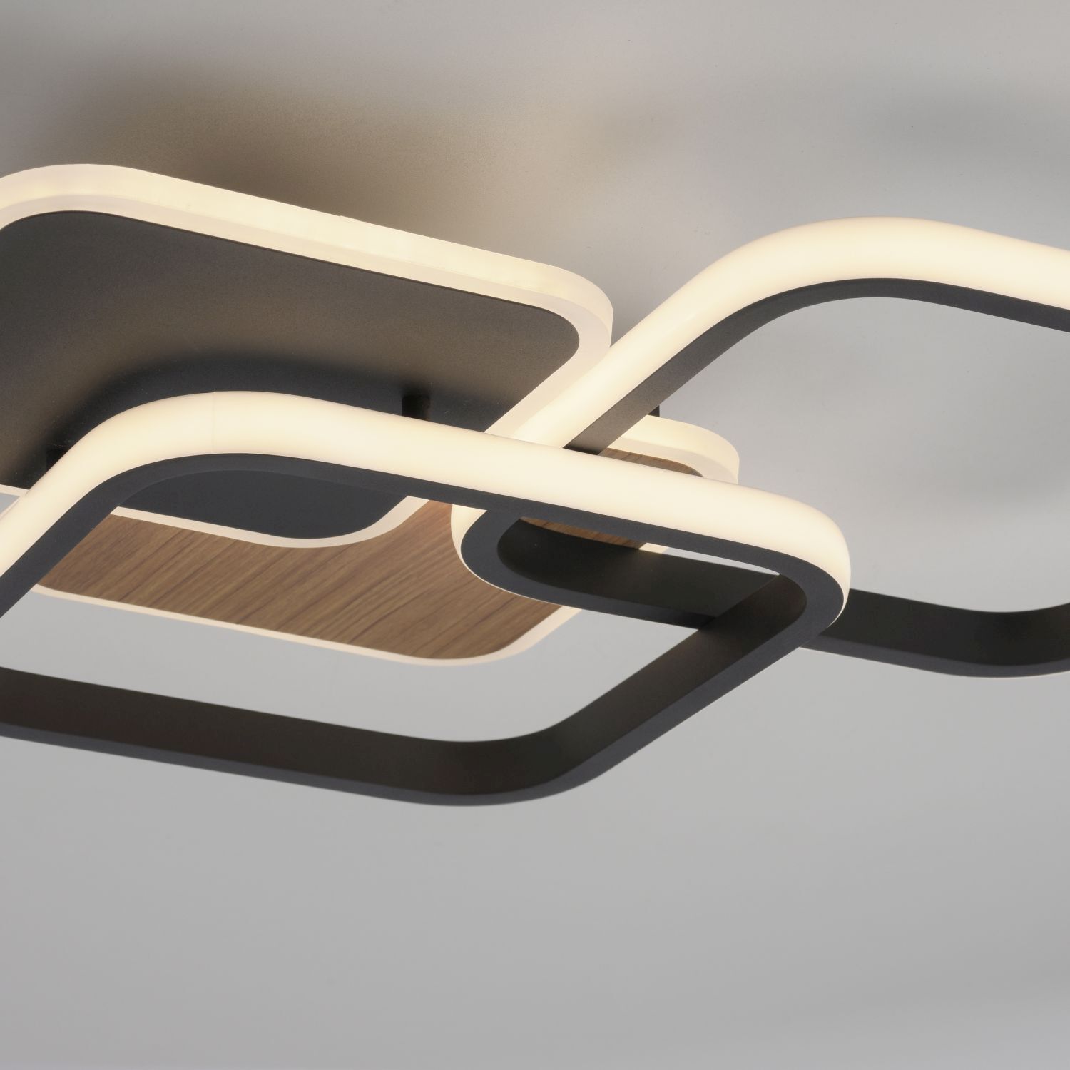 Lampe de plafonnier LED Métal L:46 cm 36 W Noir Naturel Moebel, Stuhl