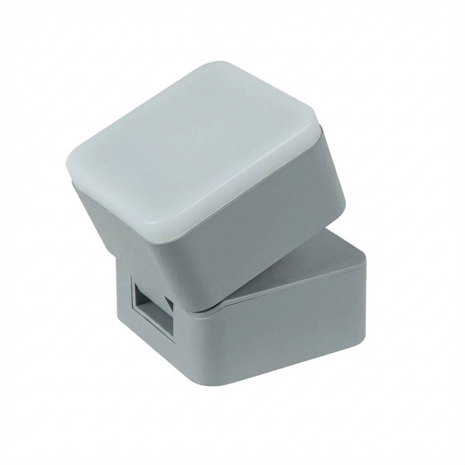 LED Wandlampe außen IP44 900 lm Anthrazit verstellbar Kabeldose, Gehäuse, Steckverbinder, Graue Farbe, kleines Gehäuse