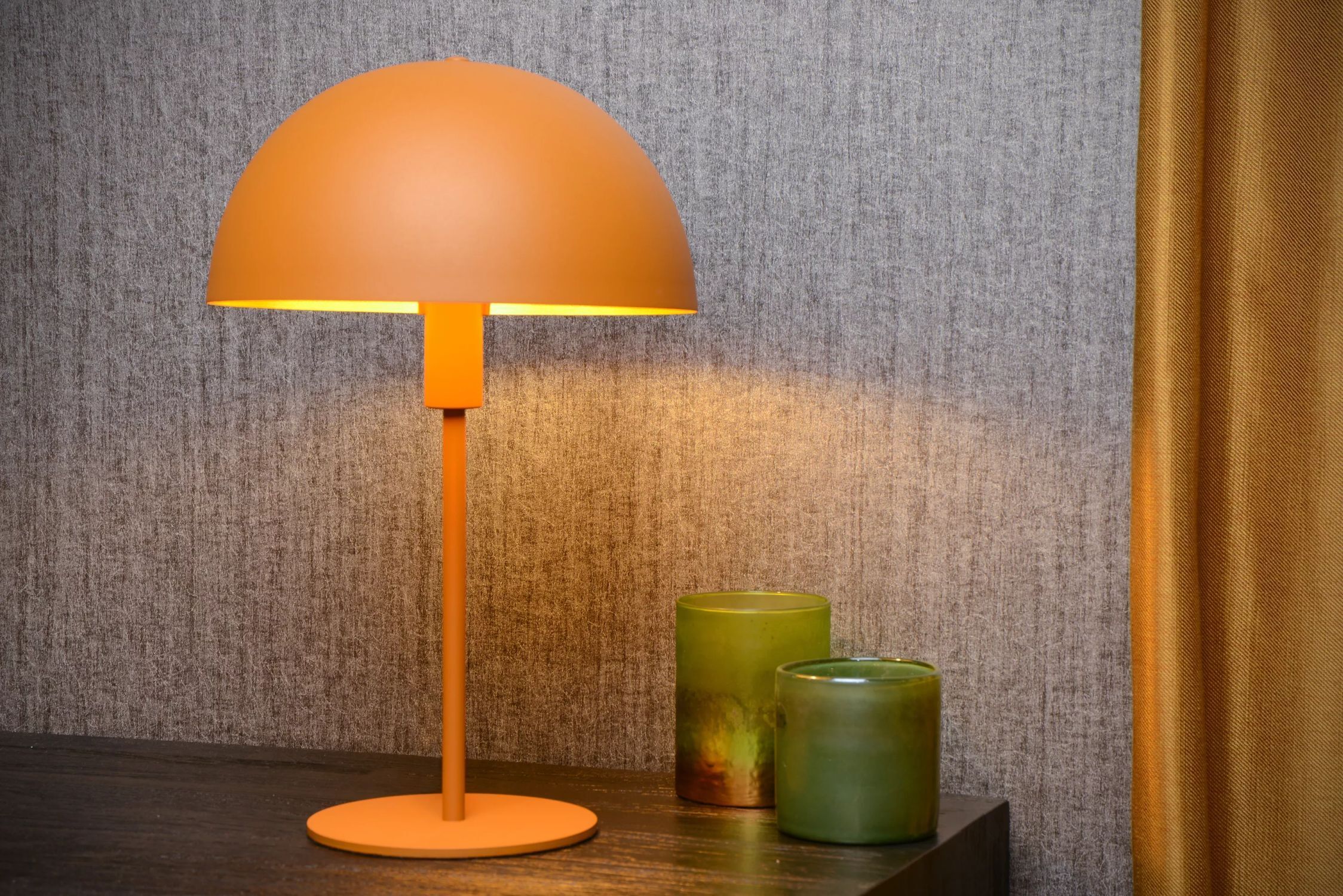 Gelbe Tischleuchte Metall indirekt E14 40 cm Industrie Lampe, Stehlampe