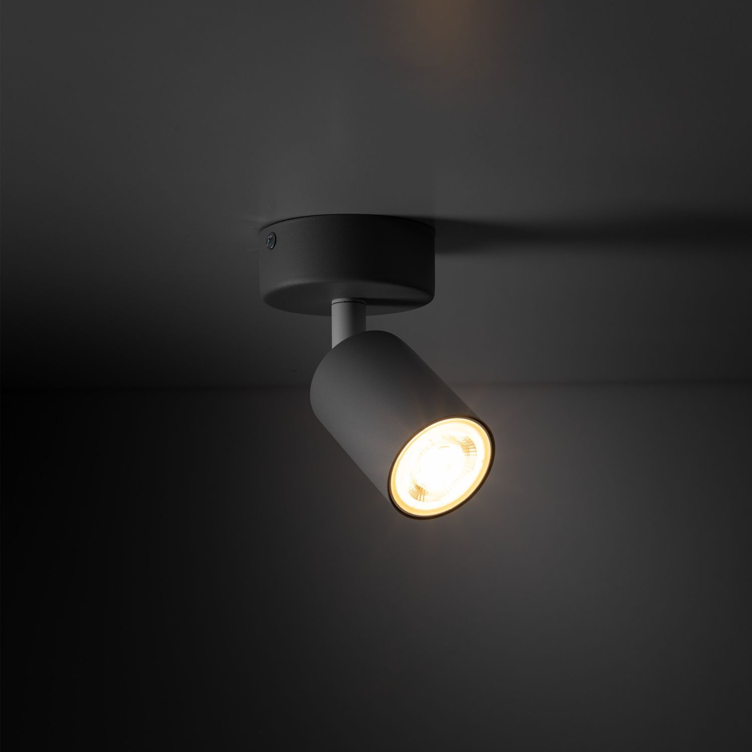Deckenleuchte Kinderzimmer Grau GU10 rund Ø 13 cm klein Beleuchtung, Lampe
