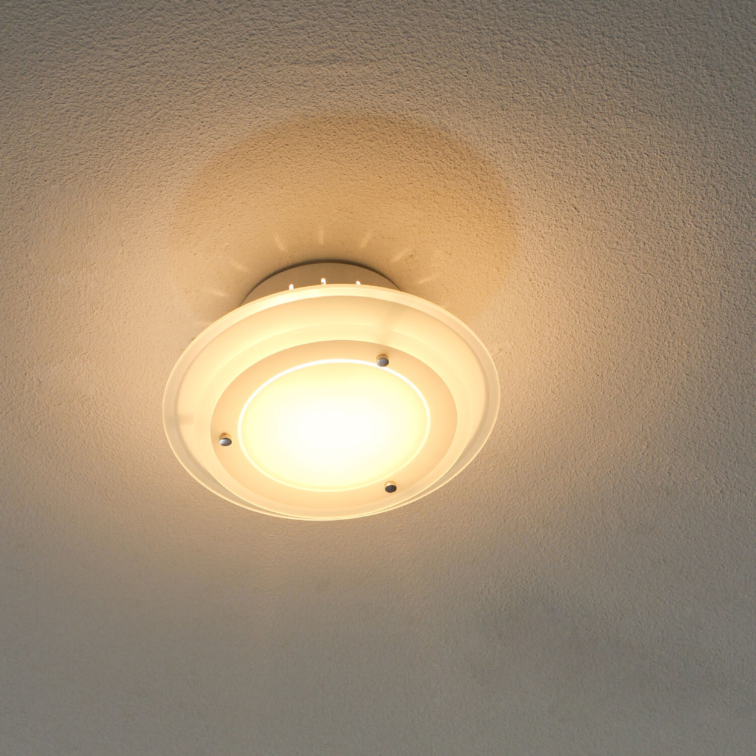 Deckenleuchte Glas Schirm Ø 22 cm rund blendarm Deckenleuchte, Leuchte, Lampe