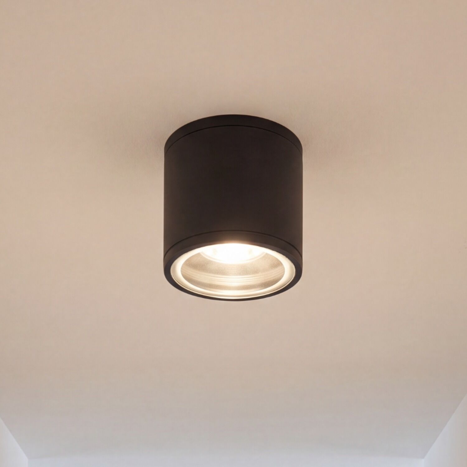 Plafonnier rond extérieur IP54 Ø9 cm Anthracite GU10