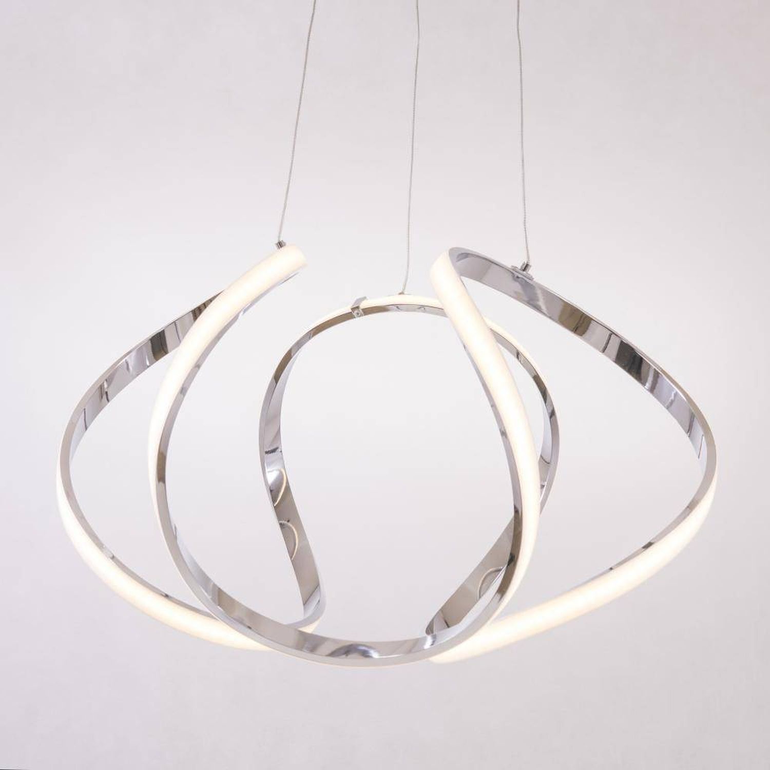 LED Hängelampe Metall B: 52 cm Chrom 3000 K 2835 lm Leuchter, Lampe