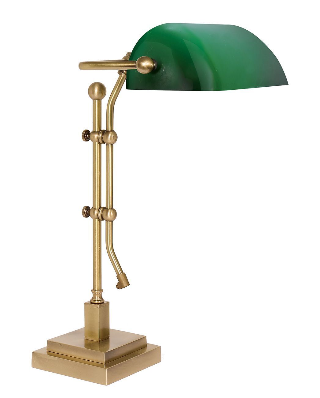 tischleuchte-tischlampe-ministero-1-flammig-bronze-hell-glaenzend-gruen-jugendstil-102-1 Tischlampe, Messing, Grüner Schirm, Verstellbar, Standfuß