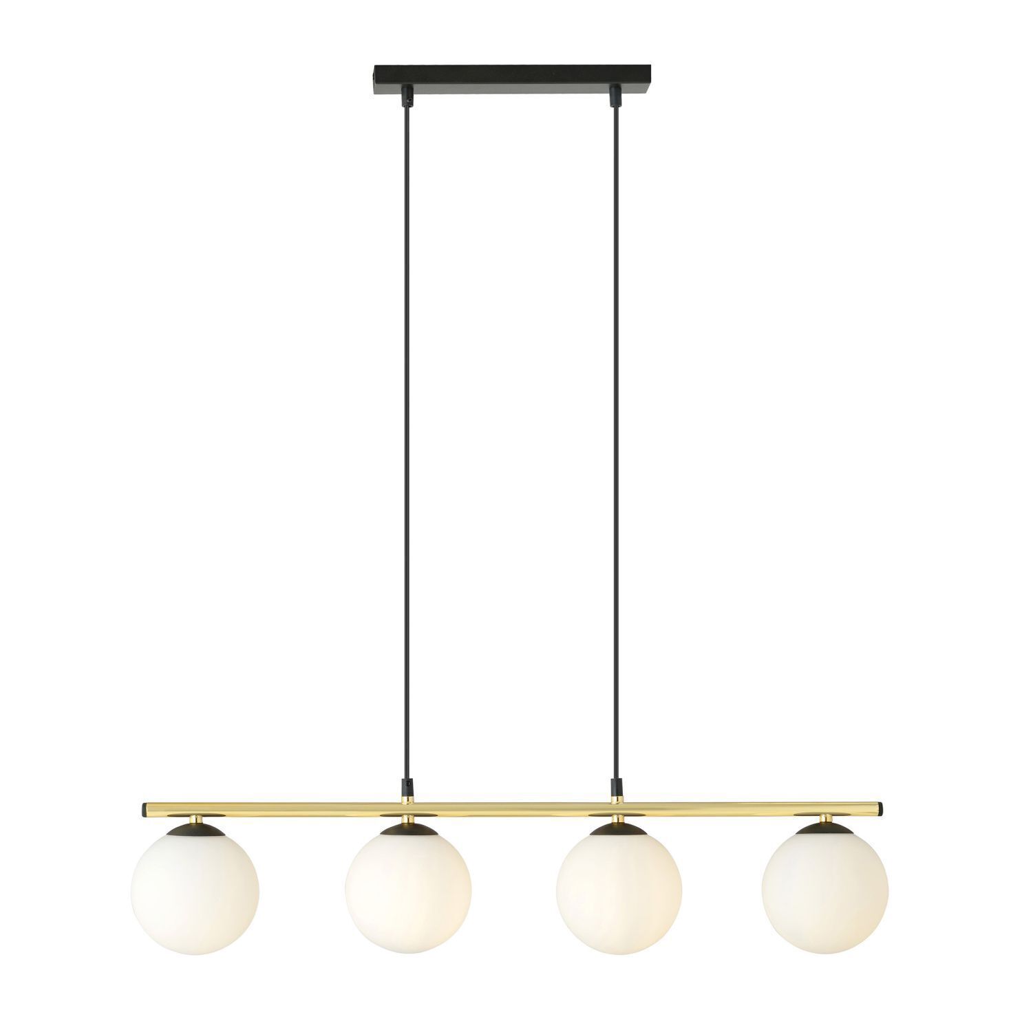 Lampe à suspendre allongée Abat-jour sphérique réglable 4x E14