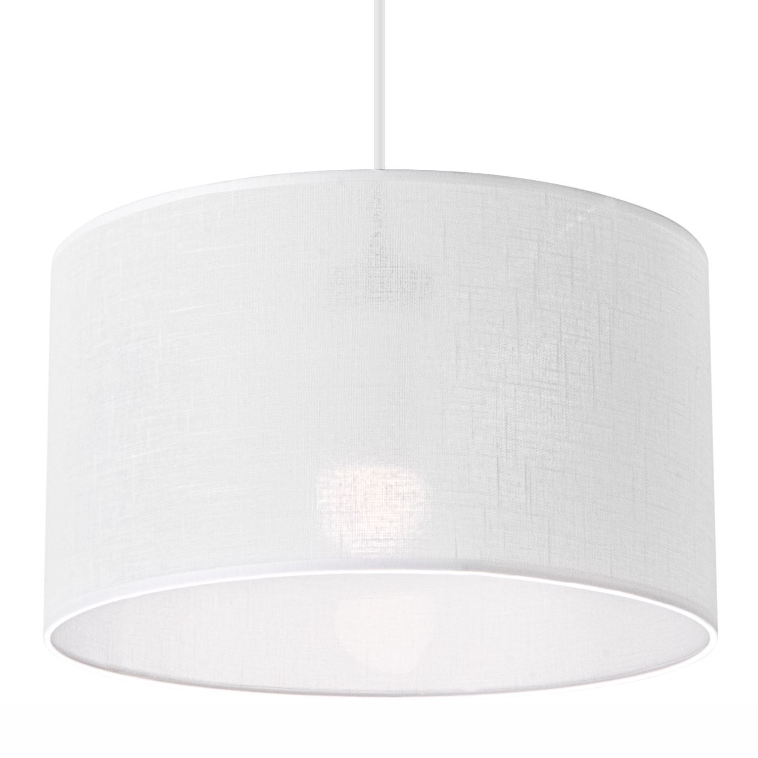 Lampe à suspendre Blanc Tissu Ø 35 cm réglable confortable Moderne E27