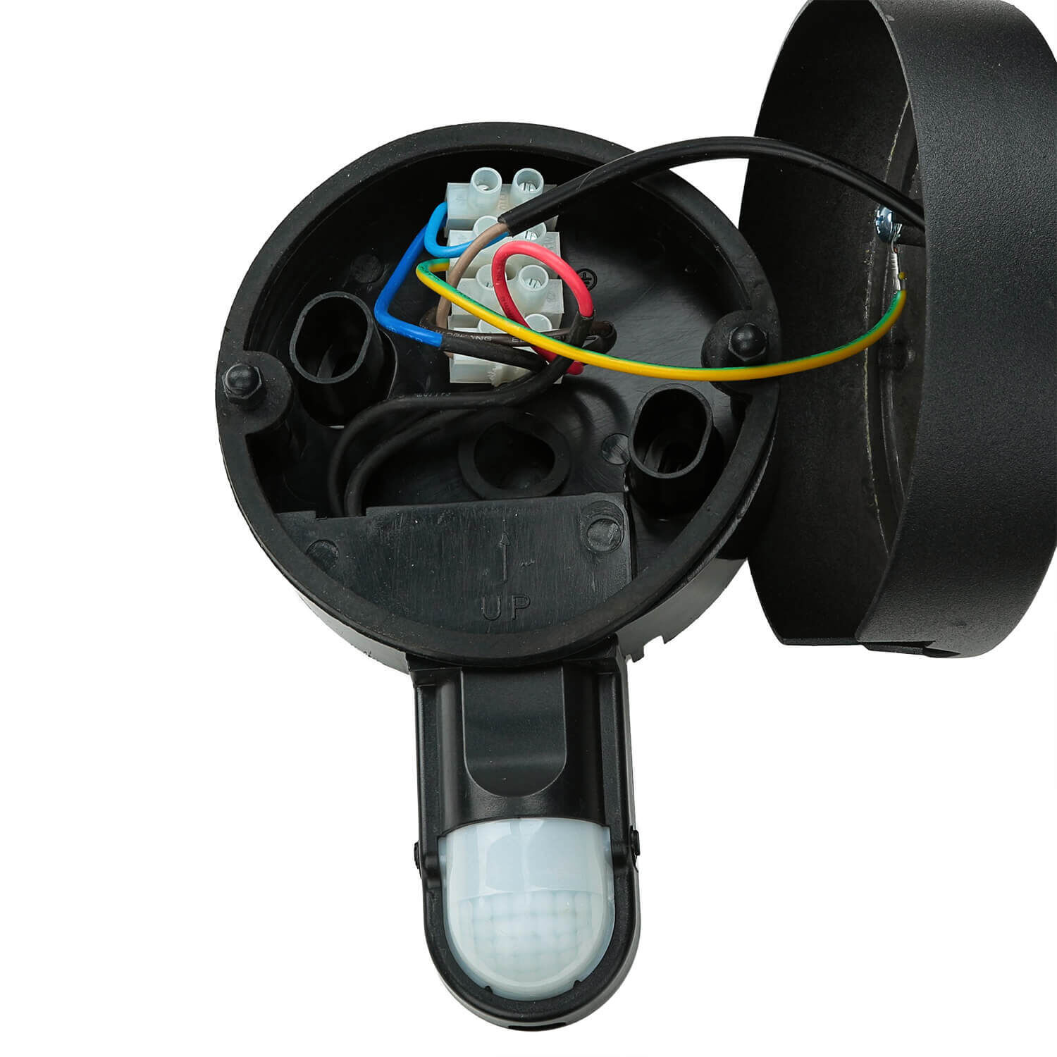 Wandlampe Außen mit Bewegungsmelder IP44 E27 Schwarz Wandlampe Außen mit Bewegungsmelder IP44 E27 Schwarz