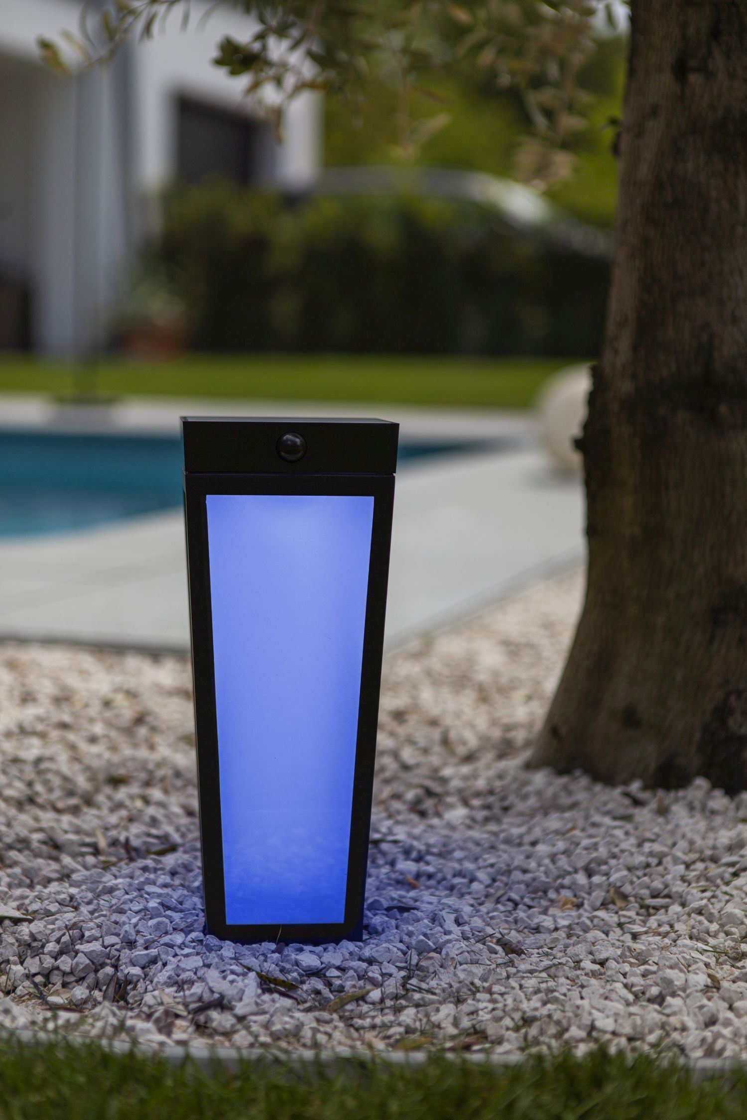 LED Solar Erdspießstrahler IP44 RGB Bewegungsmelder