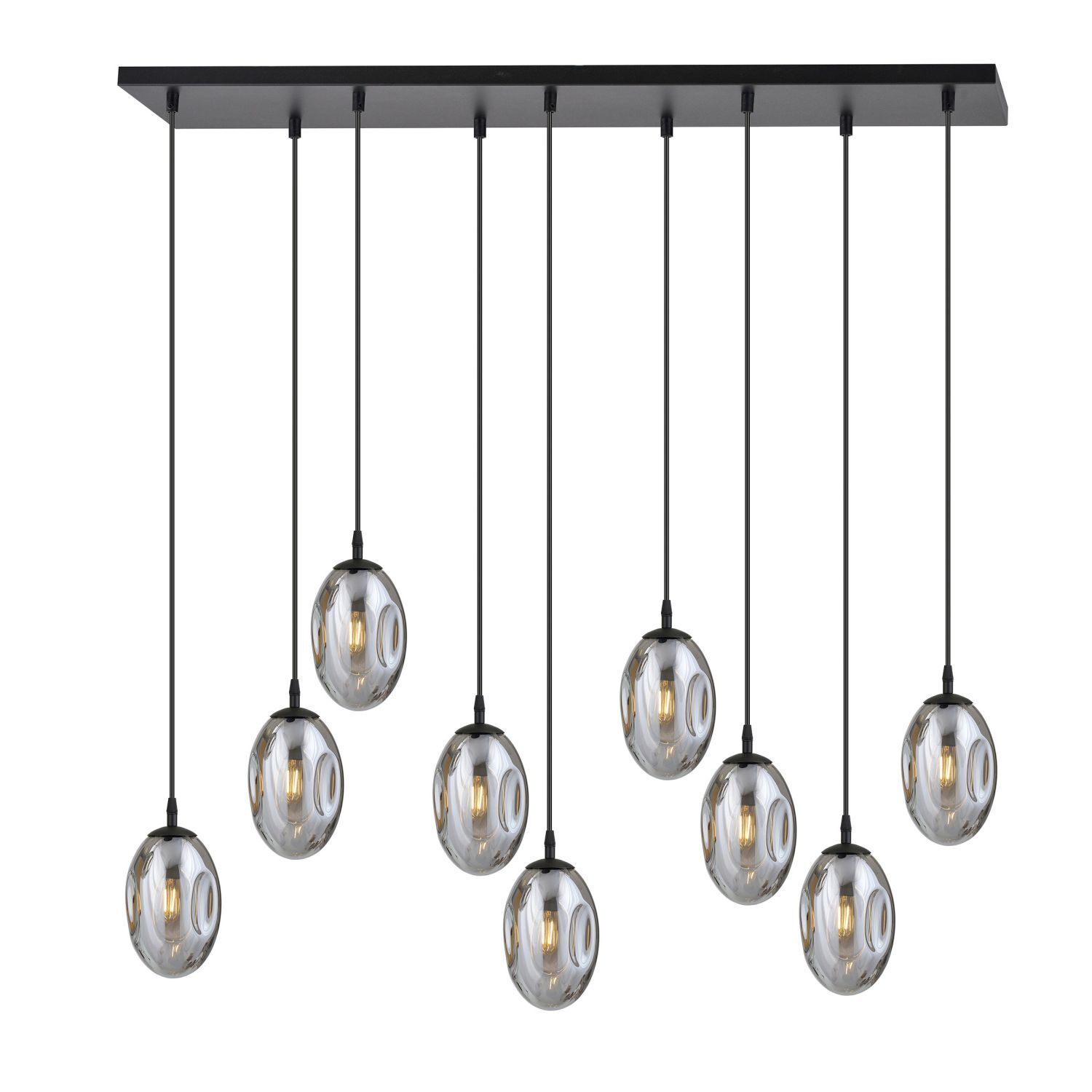 Grande lampe à suspendre Verre Abat-jour9x E14 100 cm décoratif