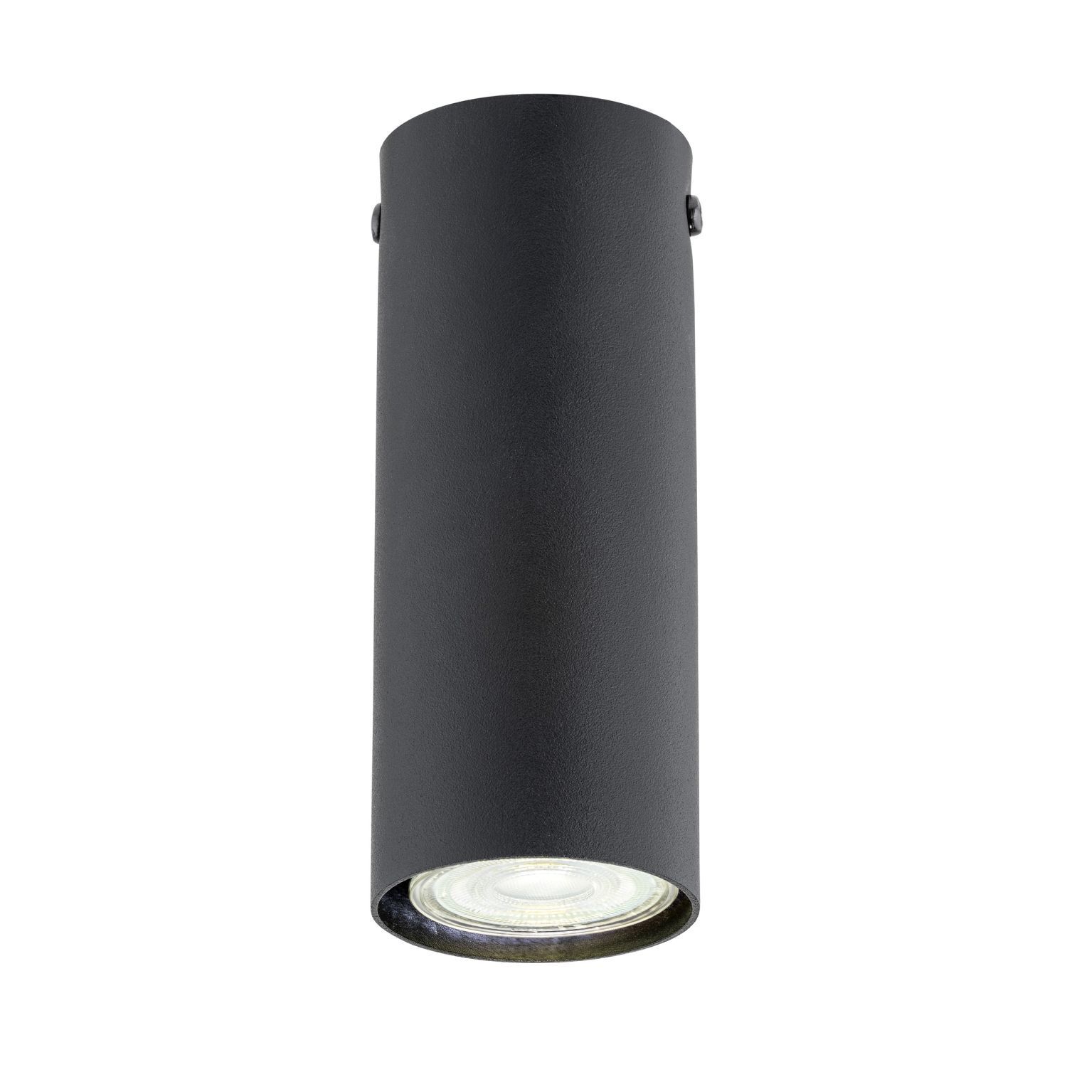 Spot de plafond en métal rond Ø 6 cm Noir GU10 Moderne Apparent