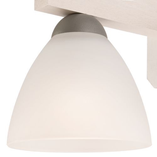 Wandlampe BATORY Braun Holz Glas gemütlich Lampe