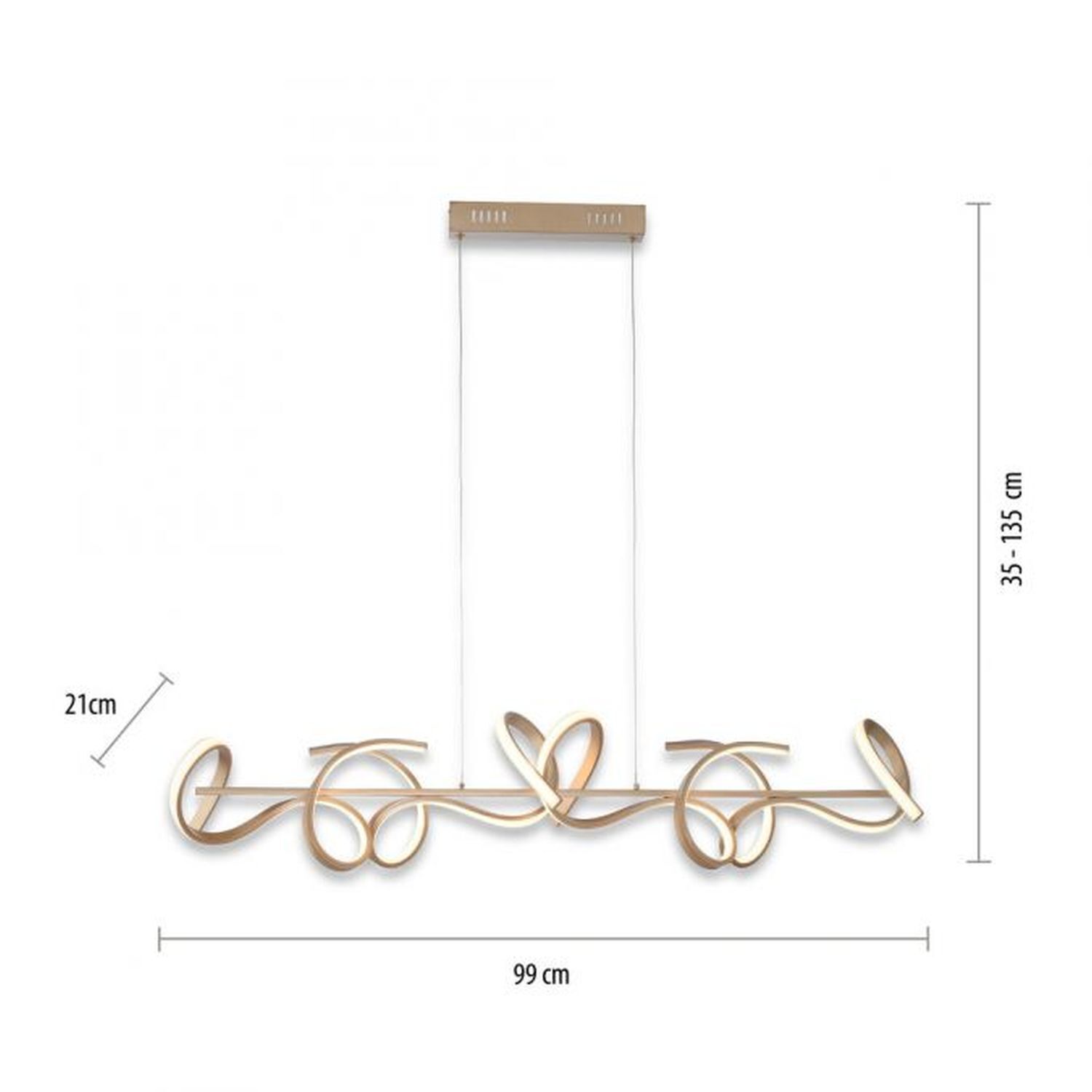 LED Pendelleuchte dimmbar 10 W 3000 K in Messing matt LED Pendelleuchte dimmbar 10 W 3000 K in Messing matt