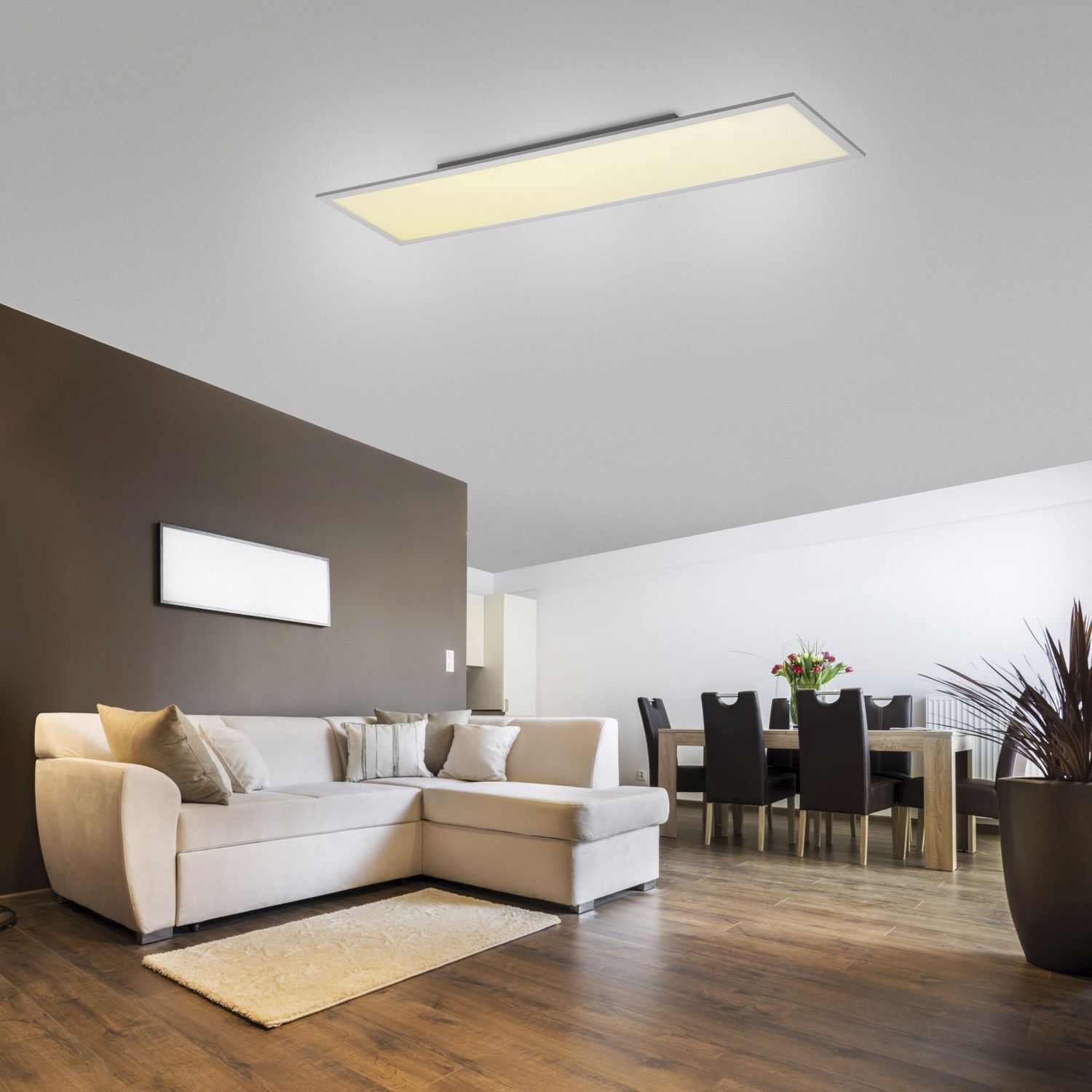 Plafonnier LED à intensité variable Télécommande 119 cm 4000 lm