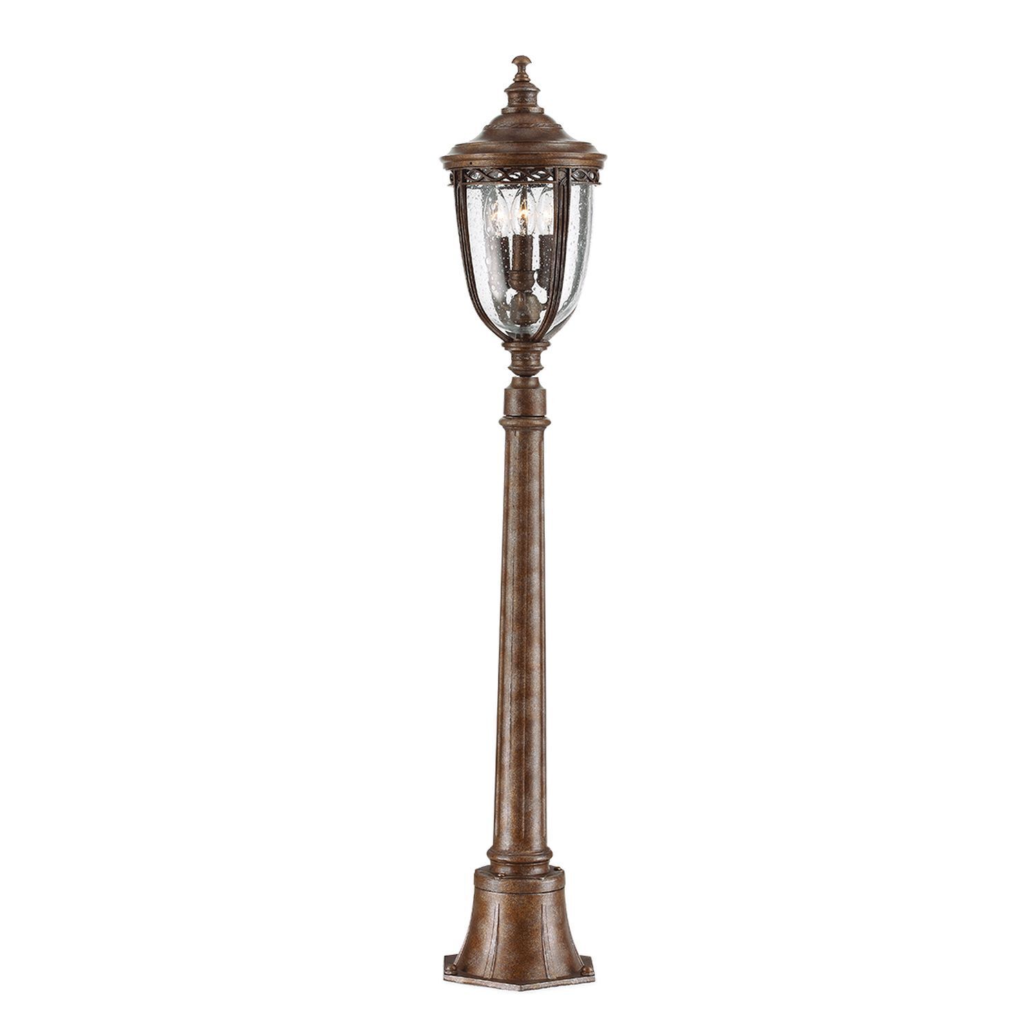 Gartenbeleuchtung in Bronze H:118cm Rustikal EDMUND Laternenpfahl, Lampe