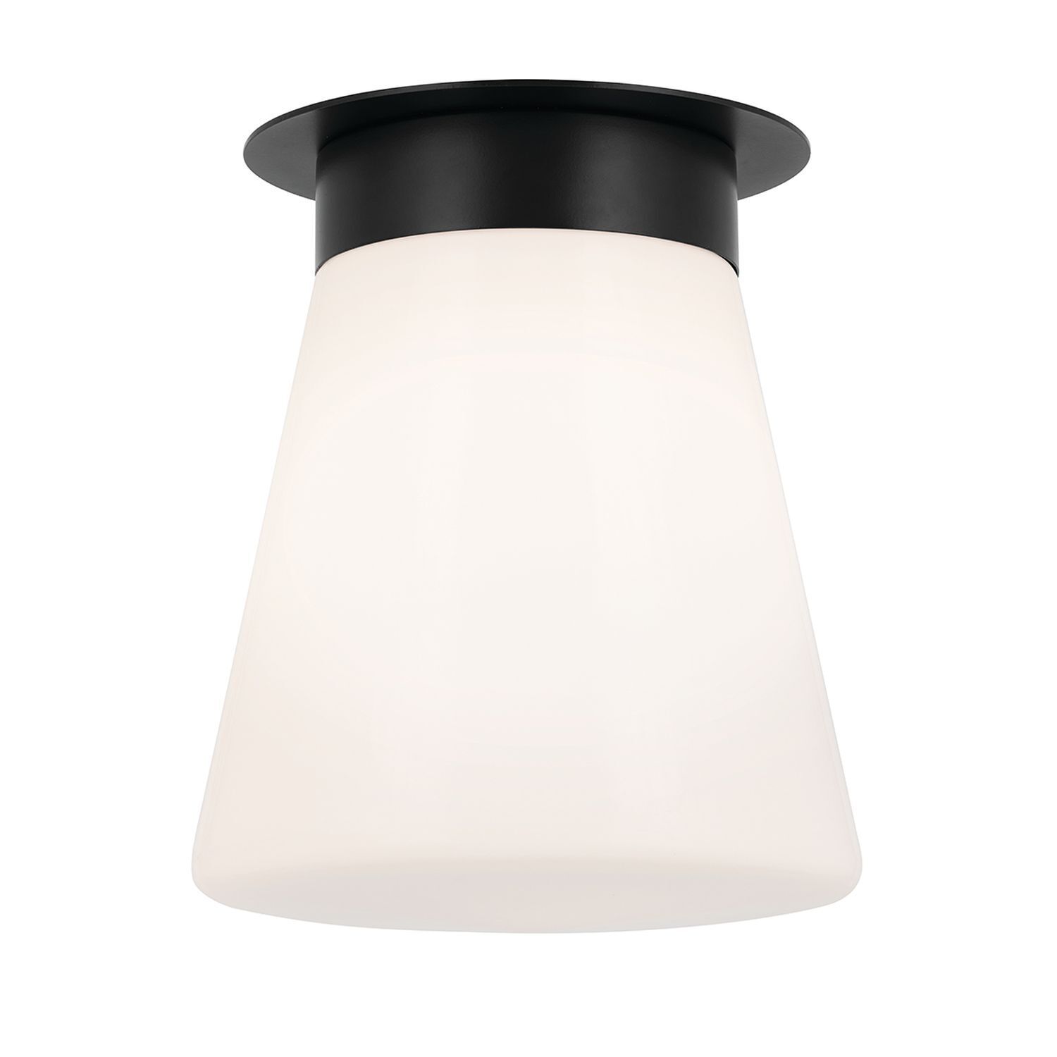 Deckenlampe Glas Metall D: 21,6 cm klein Schwarz Weiß