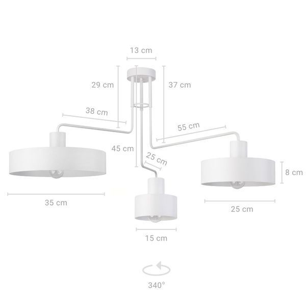 Retro Stehlampe Metall Weiß 2-flammig Lesen 169 cm hoch