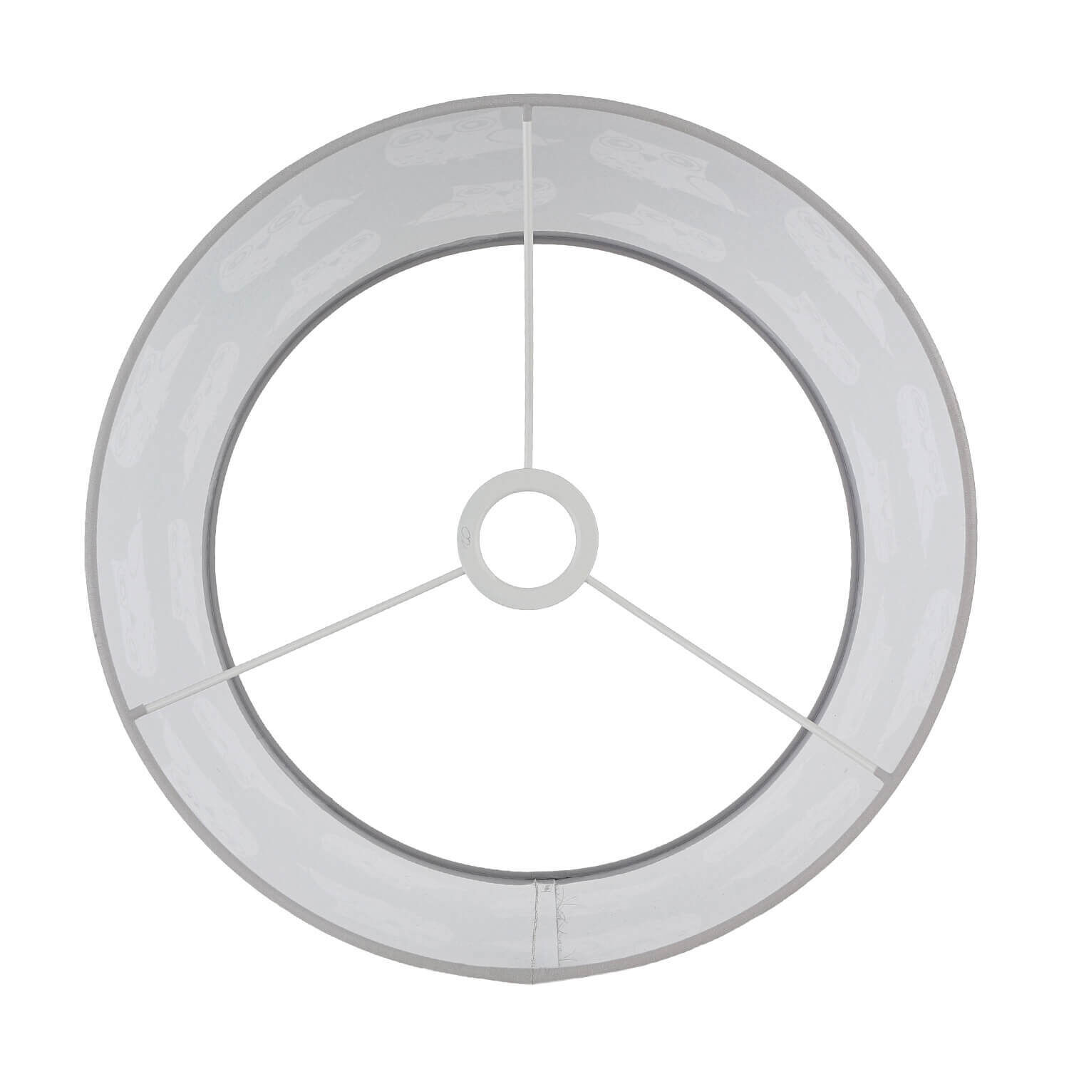 Graue Kinderlampe Eule Stoff Mädchen Grau Weiß Graue Kinderlampe Eule Stoff Mädchen Grau Weiß