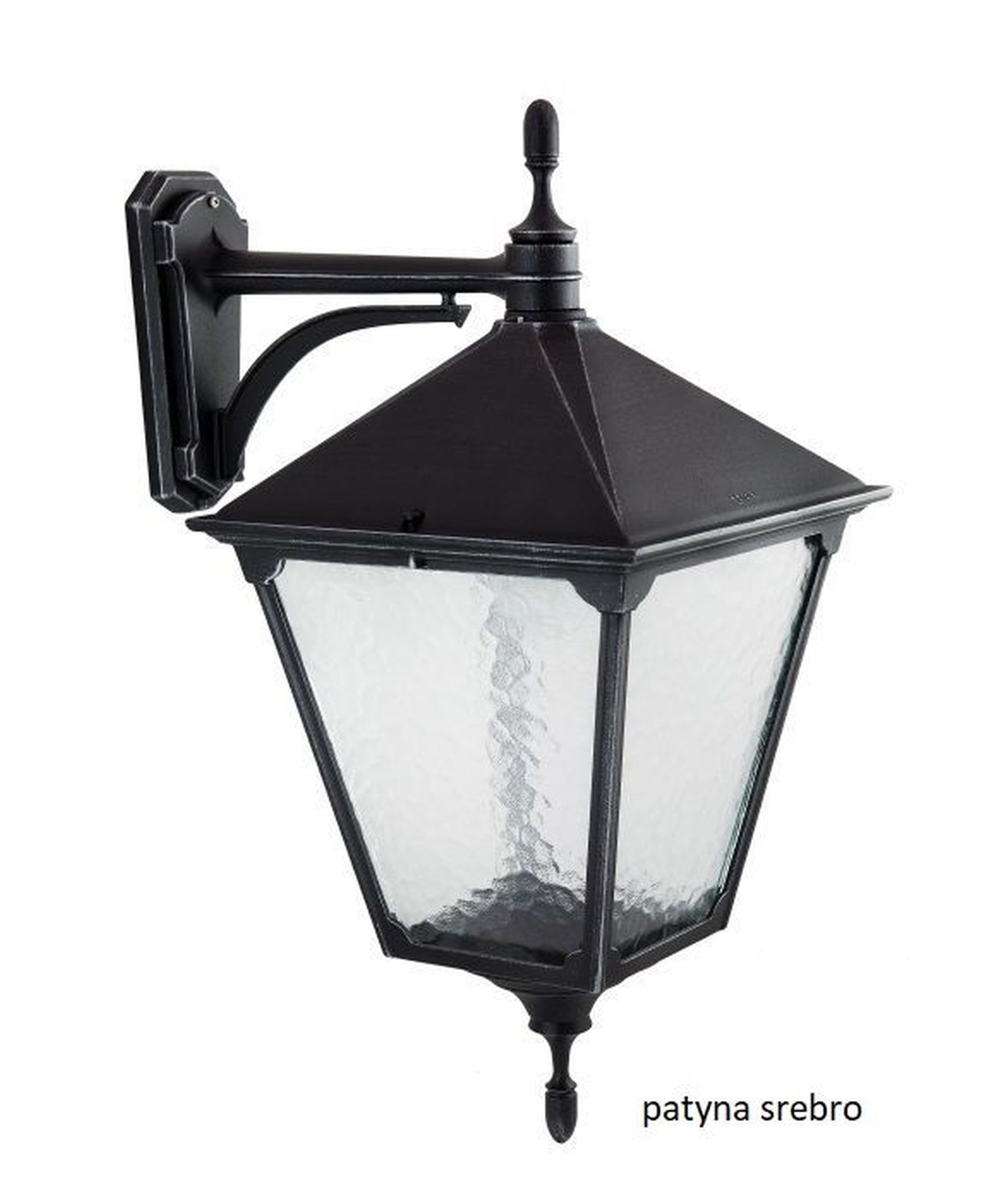 Applique murale extérieure aluminium verre H:72 cm IP43 E27 Lanterne