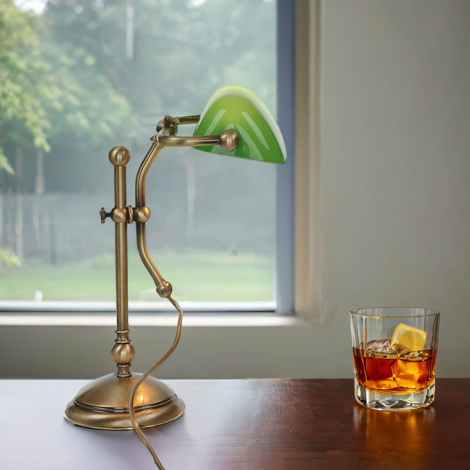 Tischleuchte in Bronze Hell aus echtem Messing Lampe