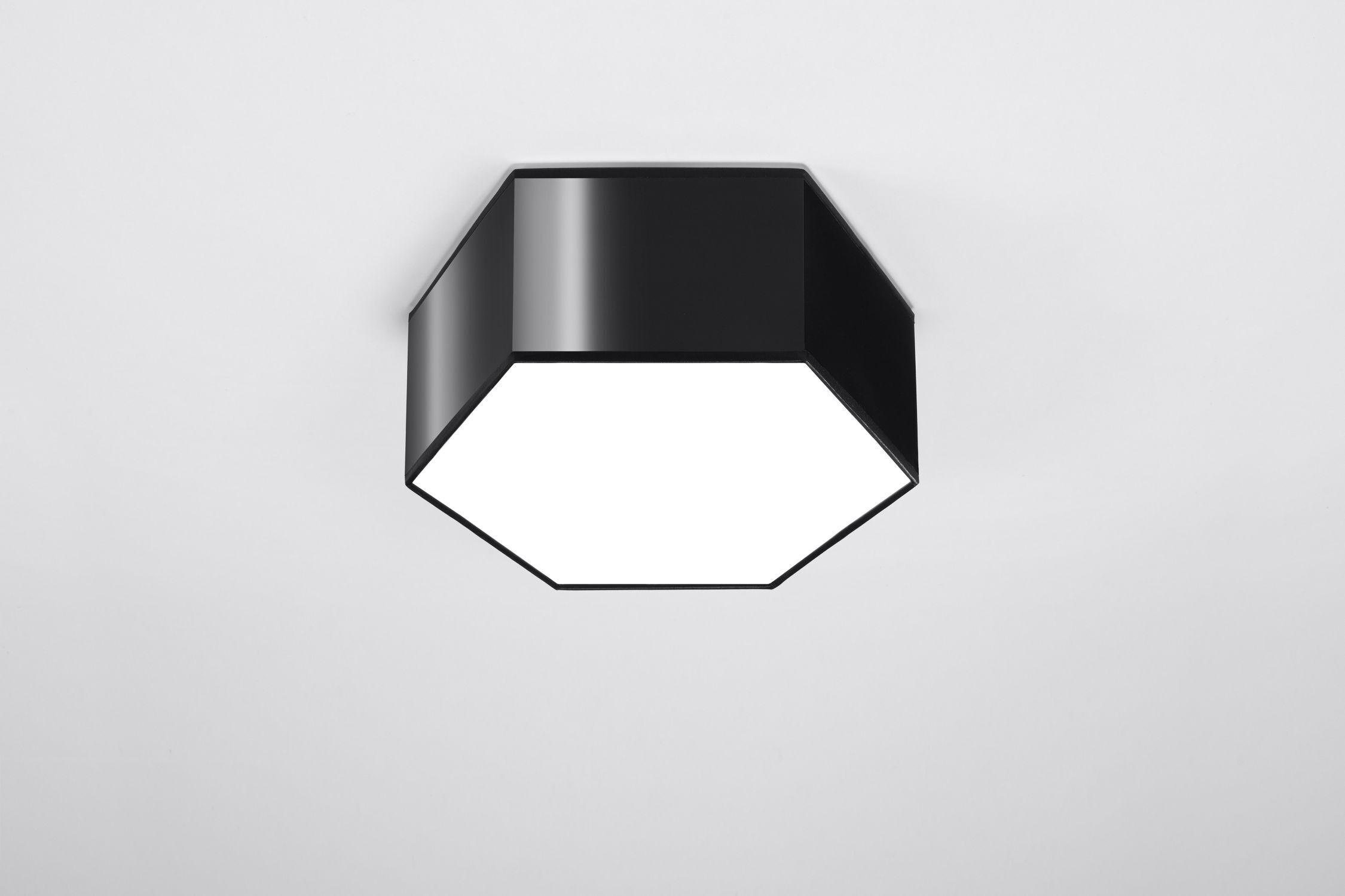 Plafonnier noir à faible éblouissement 30,5 cm de long pour 2x E27