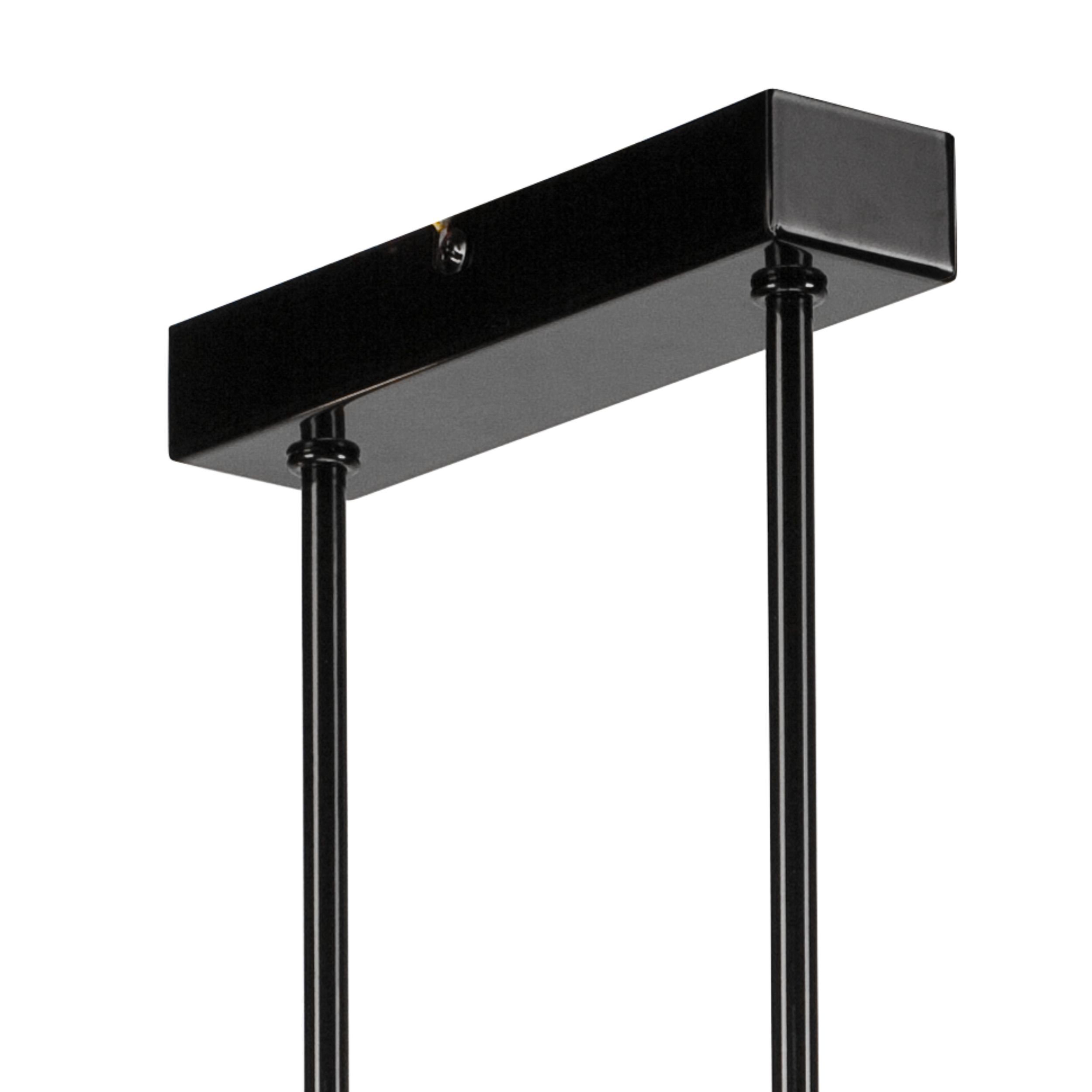 Lampe de plafonnier salon métal noir pour 8x E27