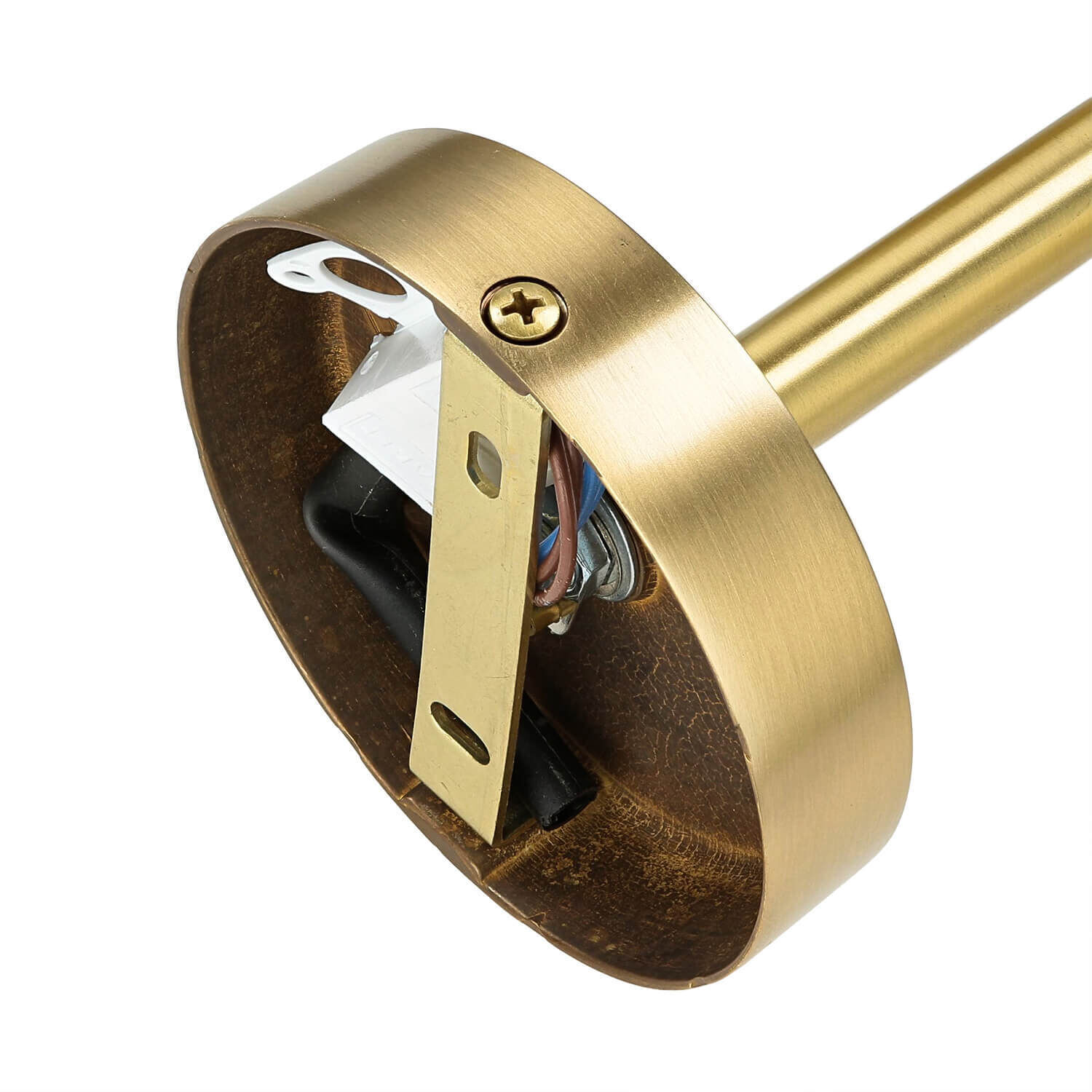 Wandleuchte MUSA Messing Glas in Bronze hell Weiß Bronze, Klinge, Rasiermesser, Waffe