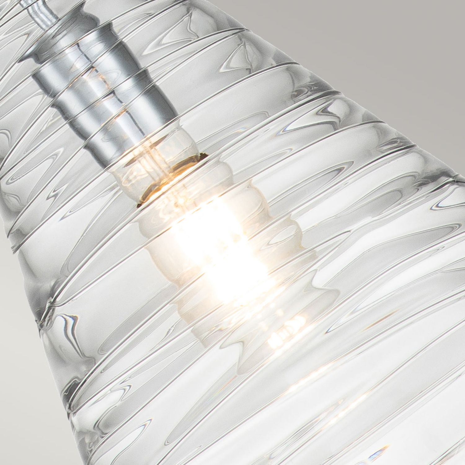Lampe à suspendre verre métal E27 D : 29,5 cm rond FREJA