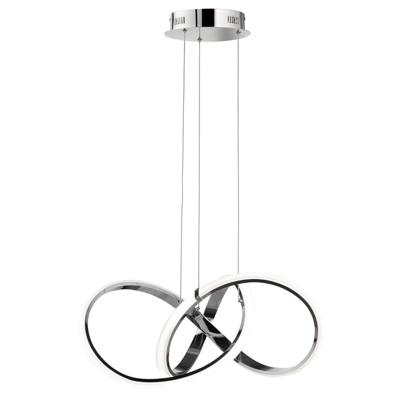 LED Hängelampe Metall B: 55 cm Chrom 3000 K Modern Leuchter, Lampe, Bogen, Waffe