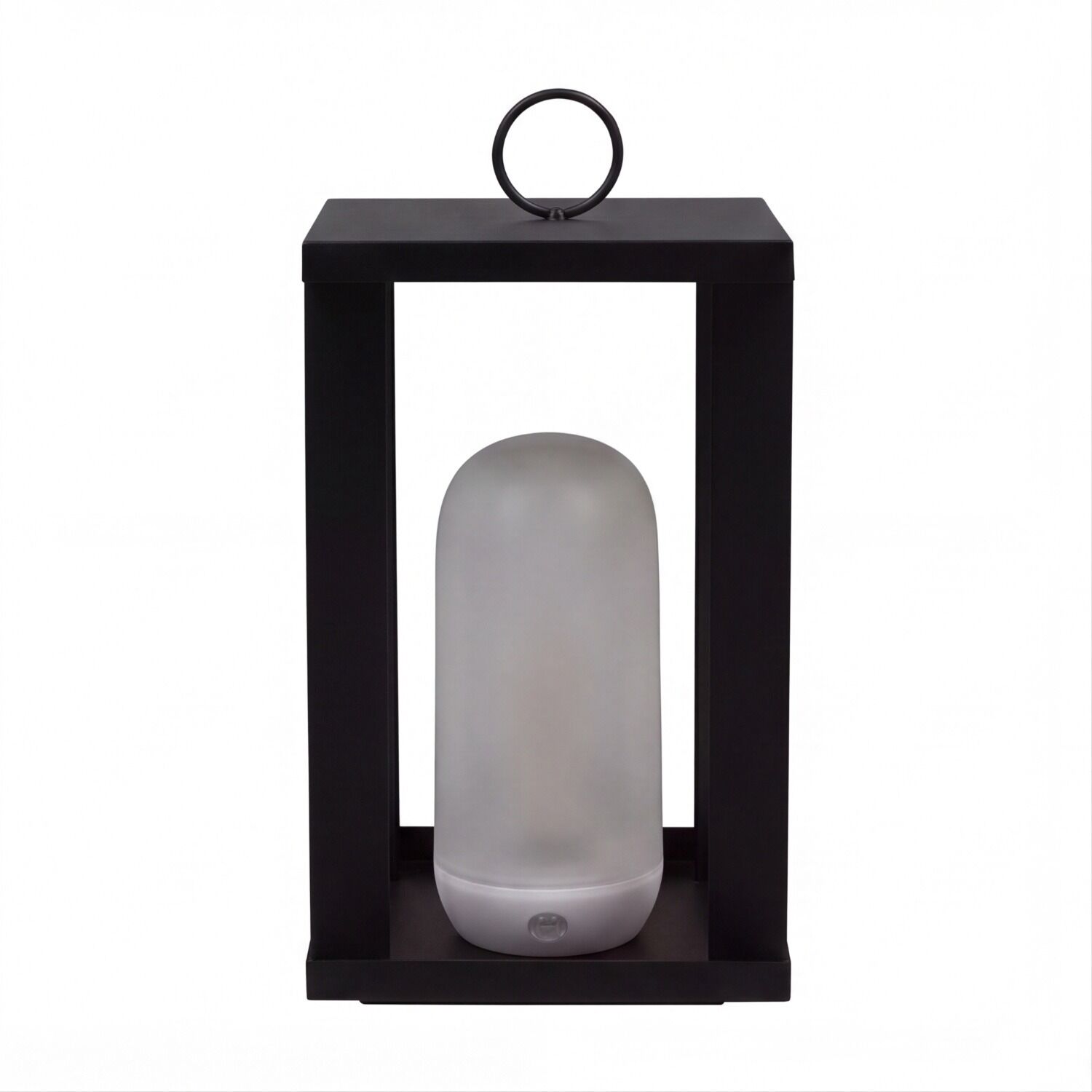 126750-tragbare-aussenleuchte-led-modul-akku-dimmer-fernbedienung-h-30-cm-ip54-2000k-kabellos-outdoor-tischlampe-laterne-garten-balkon-1 Laterne, LED-Lampe, Schwarz, Gläserne Glasform?, Halter ring